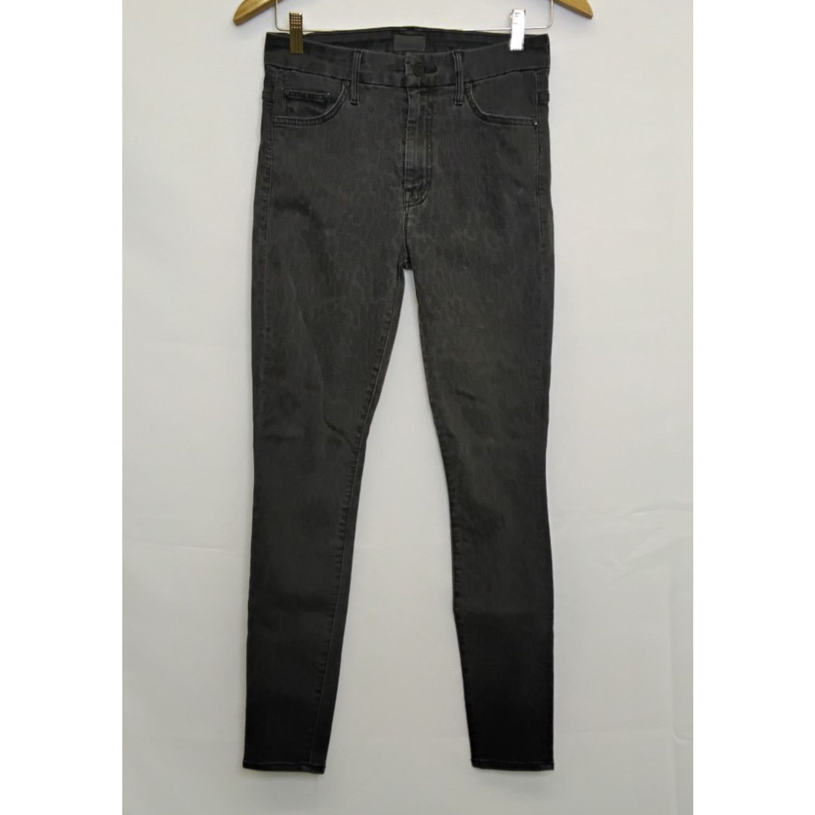 MOTHER Mother High Waist Looker Jean Women's 28 Gray Leopard Print Size 28" / US 6 / IT 42 - 2 Thumbnail