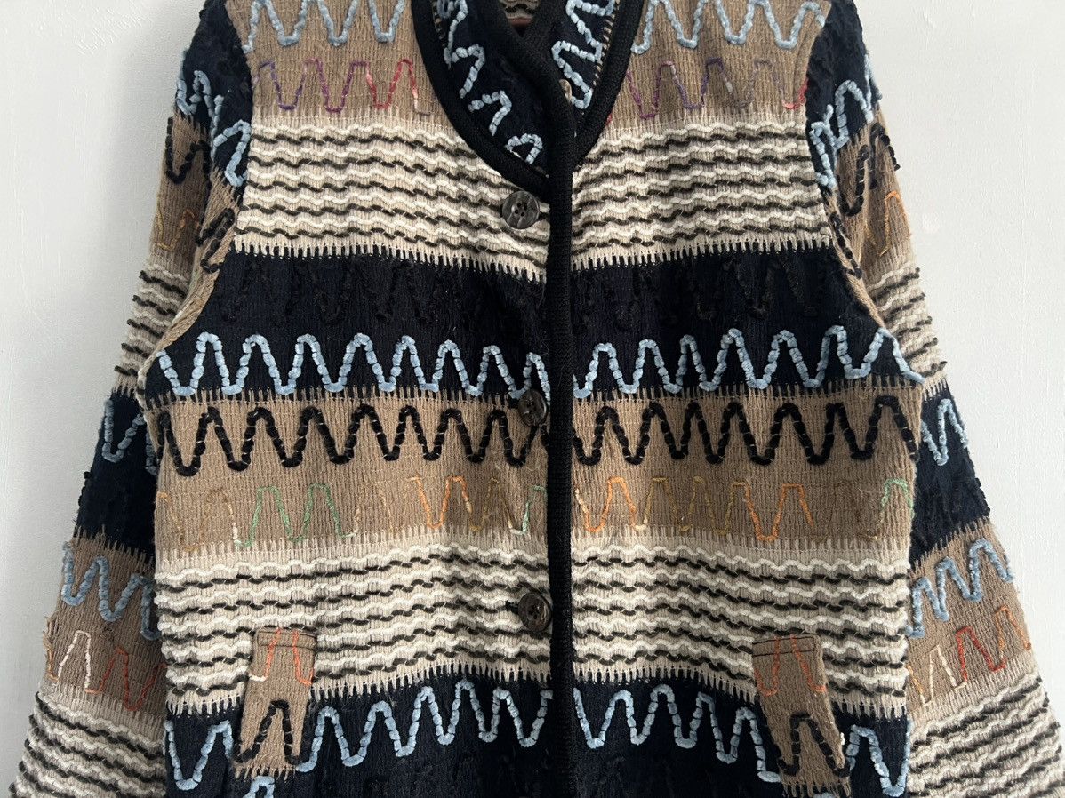 If Six Was Nine Patchwork Sashiko Dyed Button Up Fleece Japan Size US M / EU 48-50 / 2 - 4 Thumbnail
