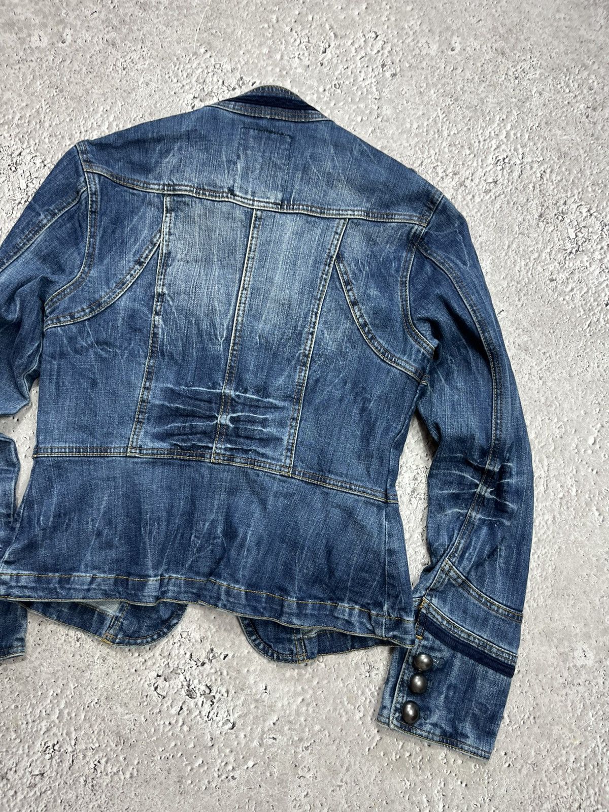 Other Avant Garde Napoleon Denim Womens Jacket Size XS / US 0-2 / IT 36-38 - 12 Thumbnail