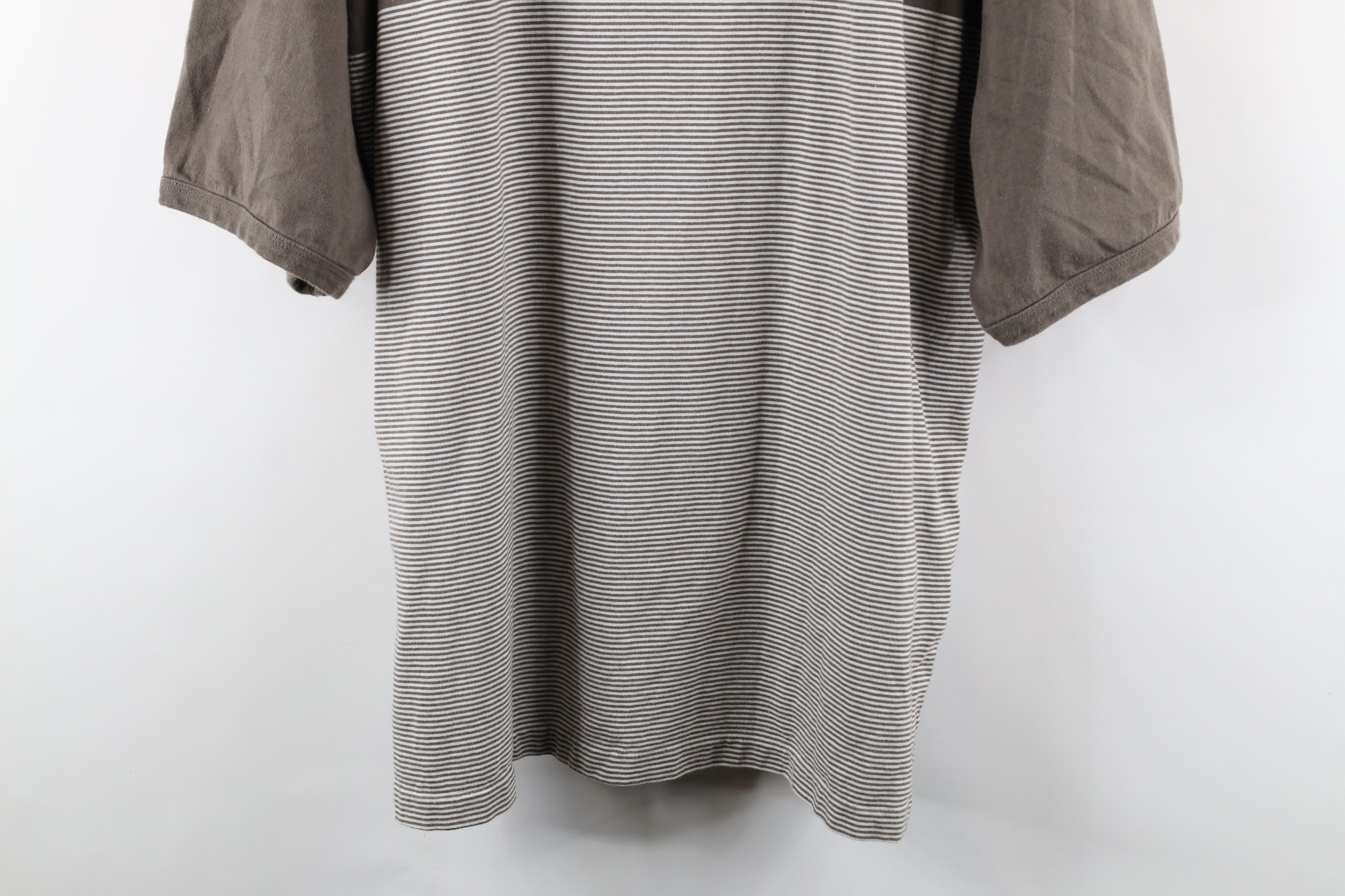 Nike × Vintage Vintage 90s Nike Golf Scott Mini Swoosh Striped T-Shirt Size US XL / EU 56 / 4 - 3 Thumbnail