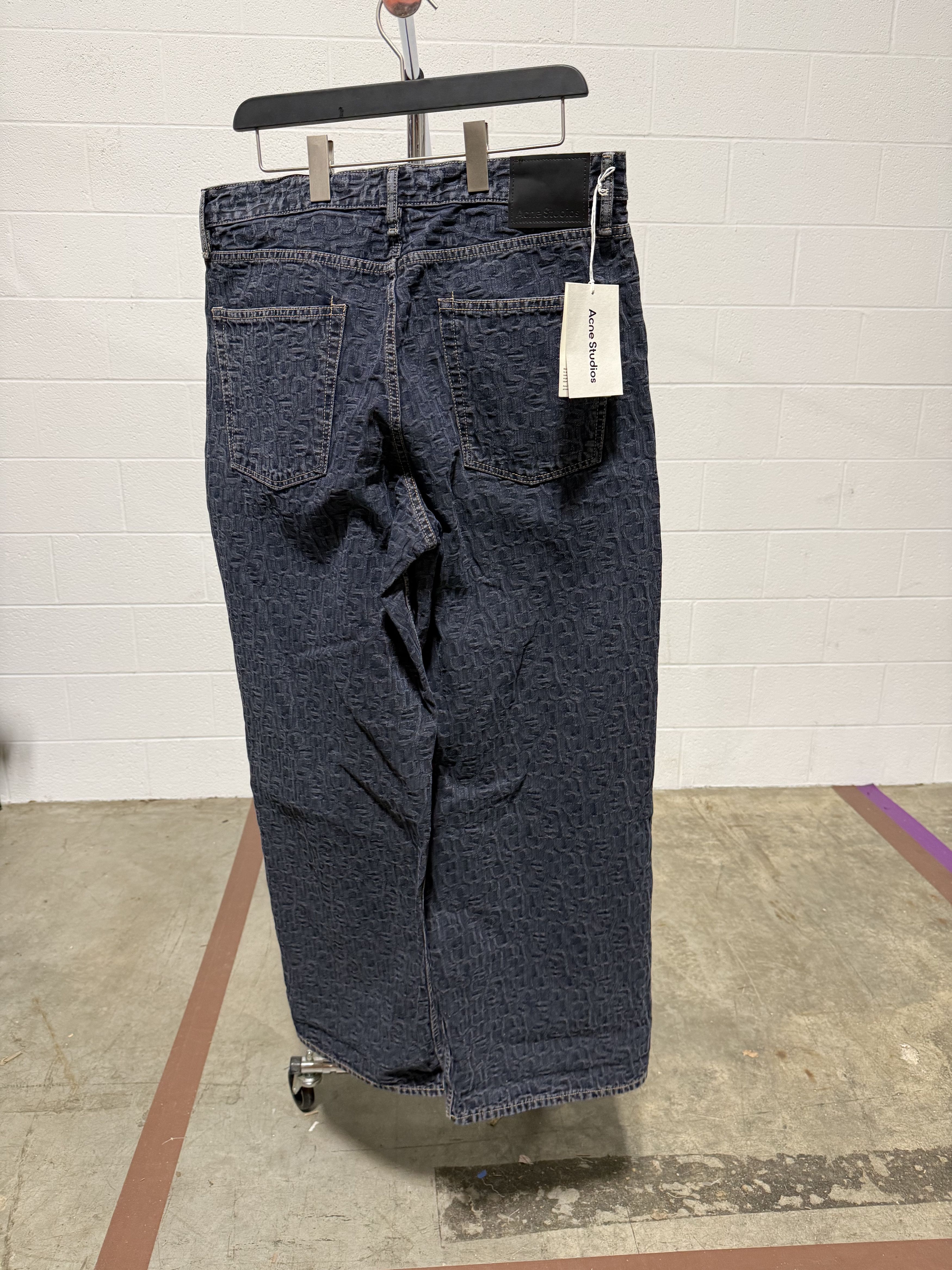 Acne Studios Acne Studios 1981 M FN Monogram Dark Denim 'Blue/Black' Size US 36 / EU 52 - 2 Thumbnail