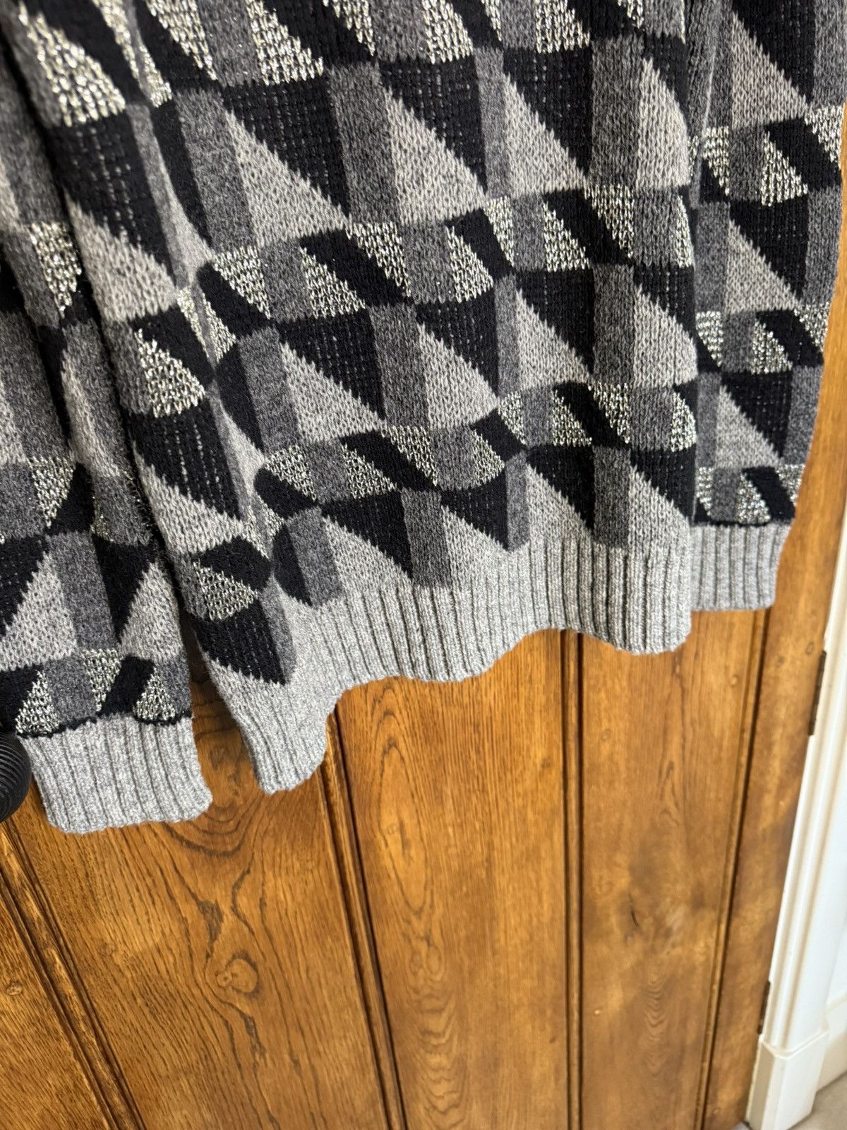 Saint Laurent Paris FW15 Grail Saint Laurent geometric metallic sweater Hedi XL Size US XL / EU 56 / 4 - 22 Thumbnail