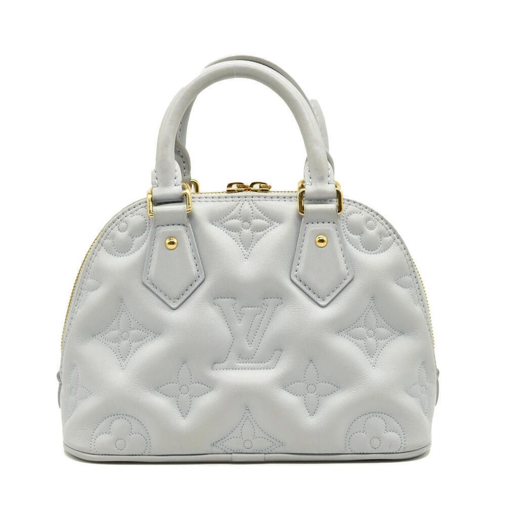 Louis Vuitton LOUIS VUITTON Calfskin Bubblegram Alma BB Ice Blue Size ONE SIZE - 3 Thumbnail
