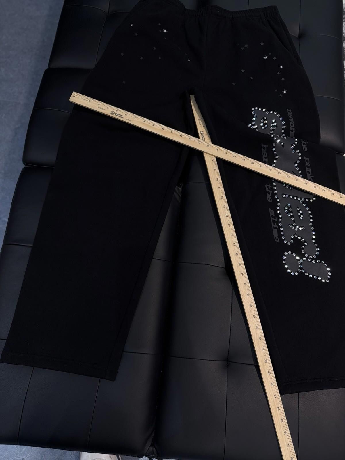 Sp5der Size Xl Sp5der Worldwide Black VVS Stone Sweatpants Spider Size US 36 / EU 52 - 12 Thumbnail