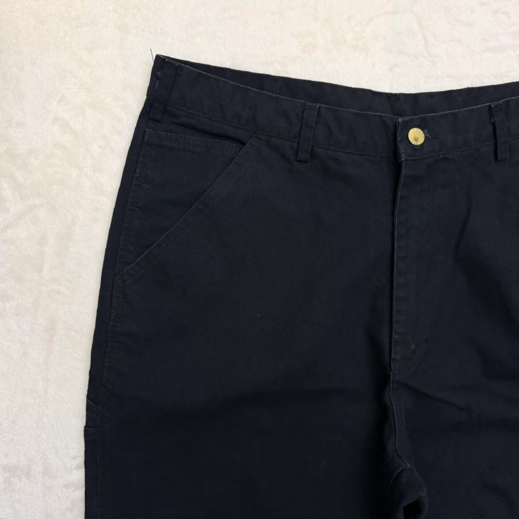 Vintage Rasco FR Jeans Pants Mens 38x35 Black Canvas Flame-Resistant Carpenter Work Pants Jeans Regular Inseam 35 in Men Black Rasco FR Size US 38 / EU 54 - 4 Thumbnail