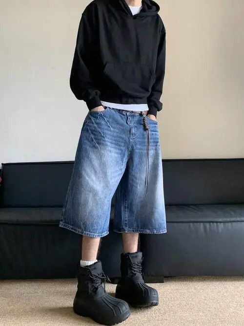 Japanese Brand Y2K Vintage WASHED RETRO jorts shorts Size US 37 - 4 Thumbnail