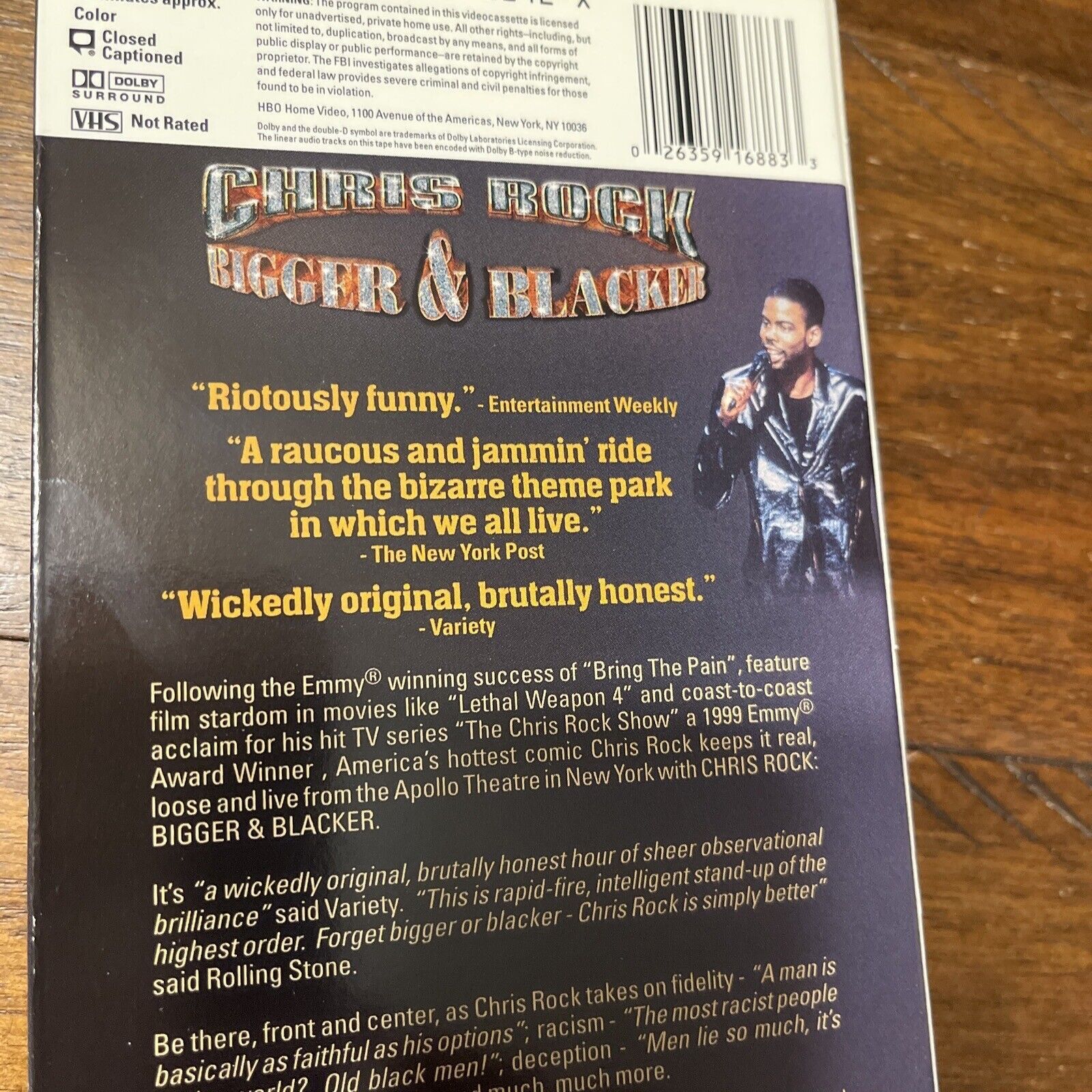 Vintage Chris Rock Bigger And Blacker VHS 2000 Stand Up Comedy Live Size US XXL / EU 58 / 5 - 5 Thumbnail