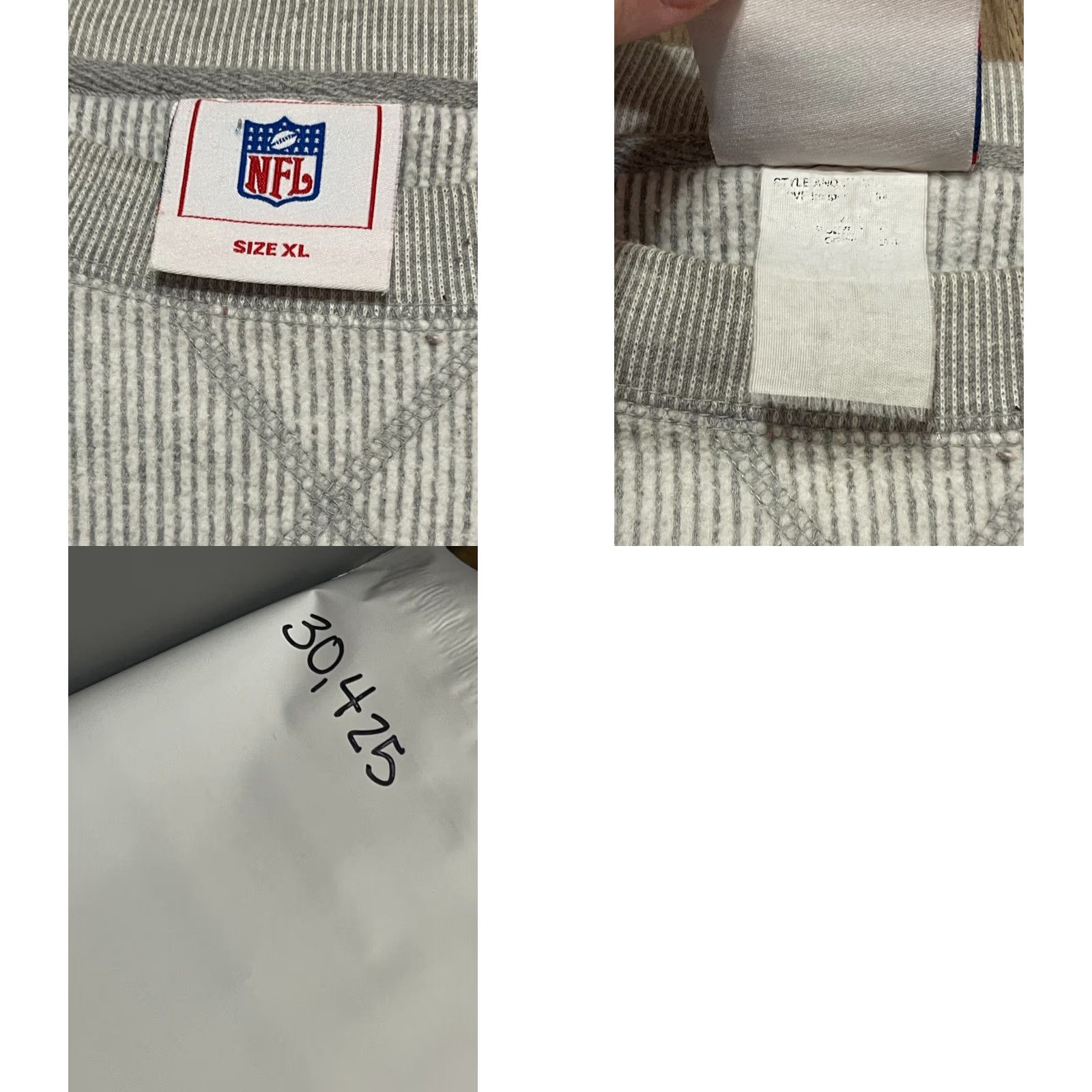 NFL NFL Sweater Men's XL Gray Long Sleeve Wisconsin Green Bay Packers Shirt Pullover Crew Neck Regular NFL Size US XL / EU 56 / 4 - 8 Thumbnail