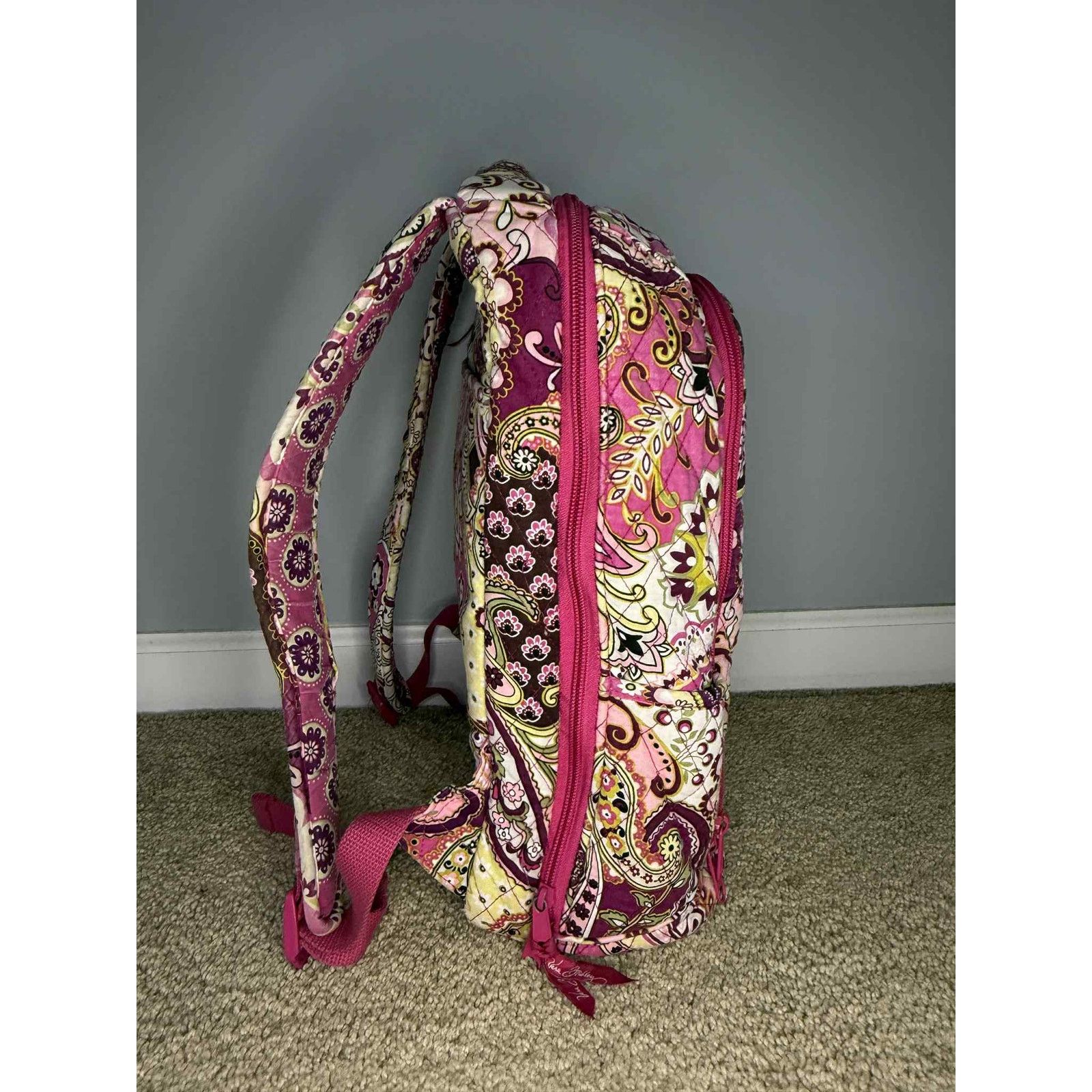 Vera Bradley Vera Bradley Quilted Paisley Campus Backpack Pink Size ONE SIZE - 6 Thumbnail