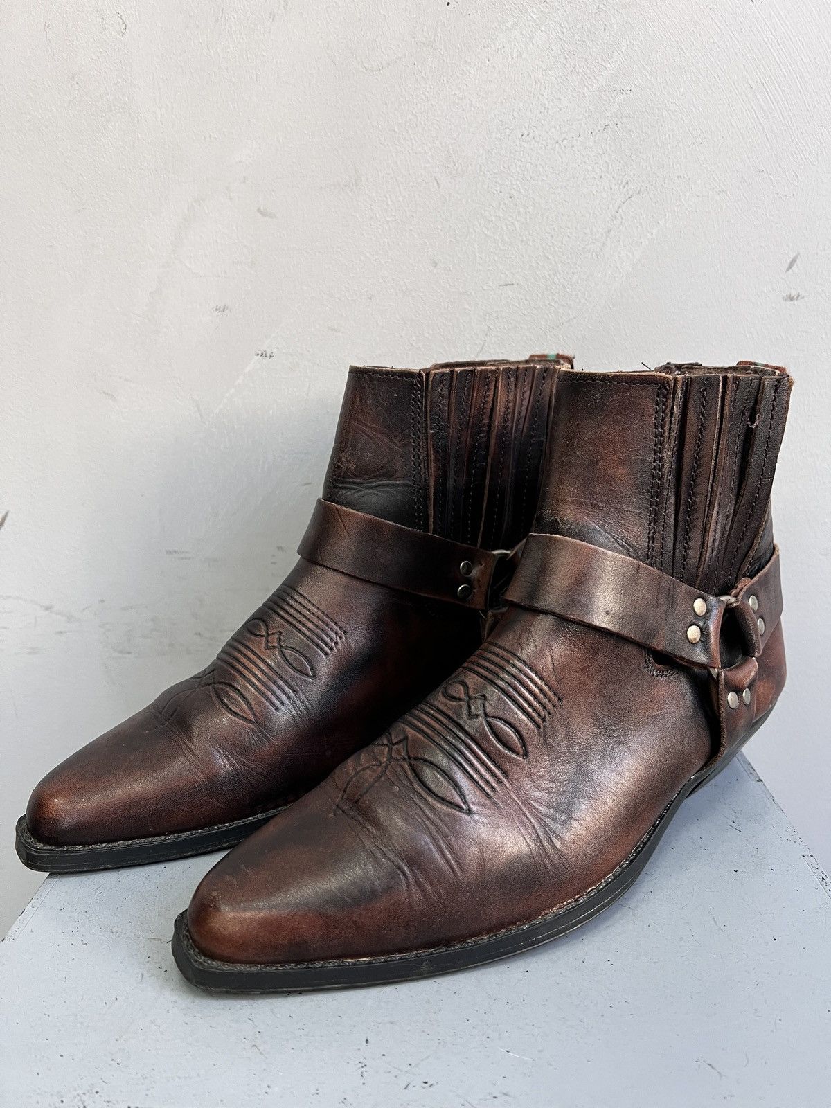 Western Rise Western tony mora Rugged Leather Boots hype Work Style Size US 9.5 / EU 42-43 - 5 Thumbnail