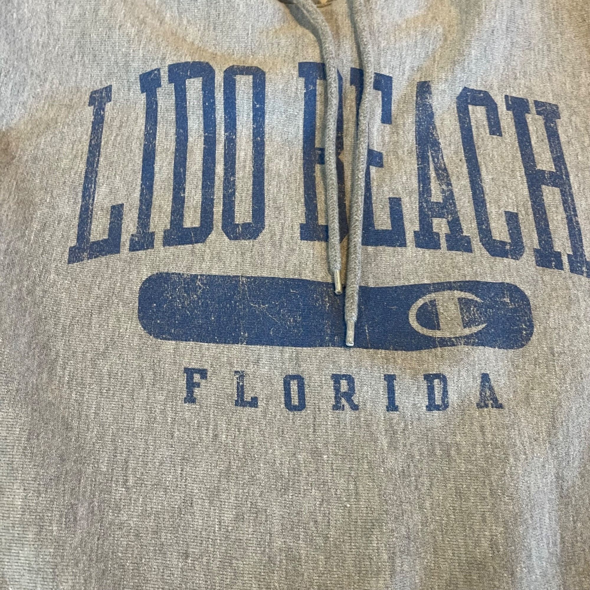Champion Vintage Champion Gray Hoodie Lido Beach Florida Gray X-Small Size XS / US 0-2 / IT 36-38 - 4 Thumbnail
