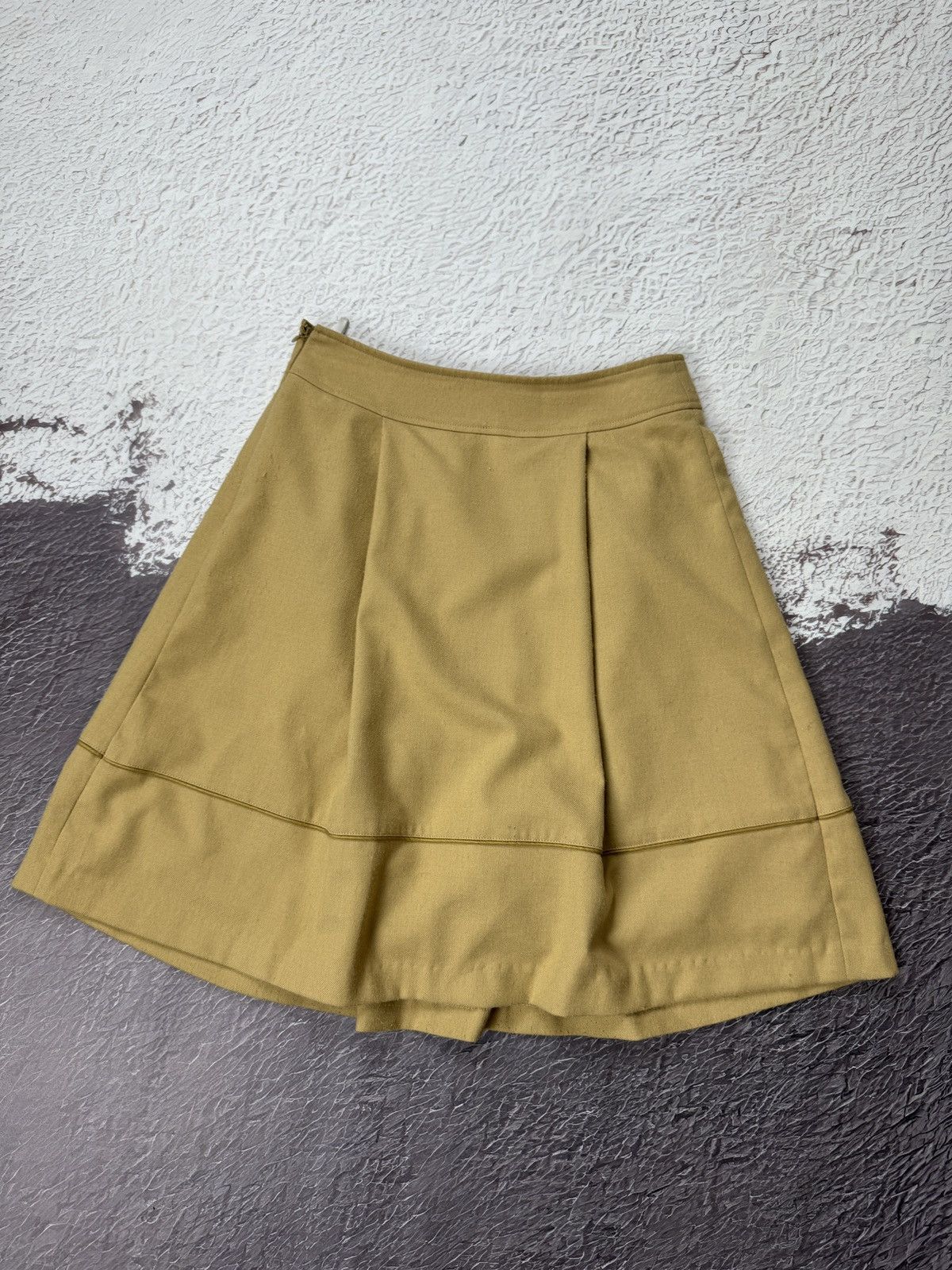 Designer × Japanese Brand Rope Japanese brand Camel beige mini skirt size 36 (S) Size 27" / US 4 / IT 40 - 9 Thumbnail