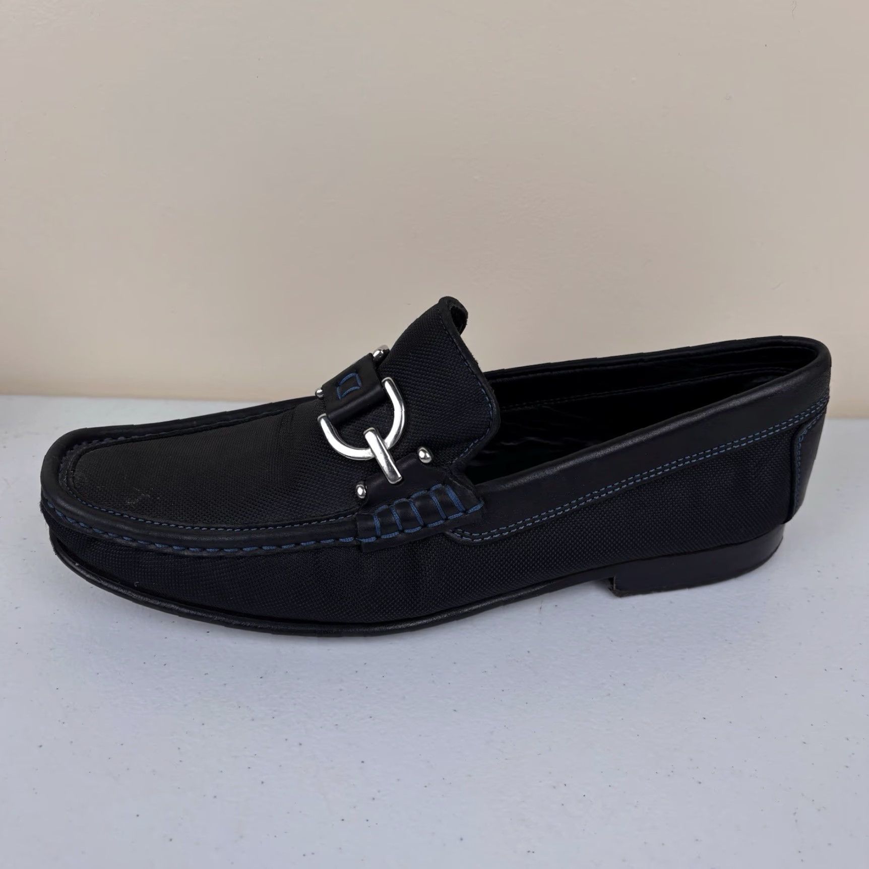 Donald Pliner Donald J. Pliner Loafers Men 8.5 Narrow Black Leather Horsebit Dacio 2 Dress Slip On Size US 9 / EU 42 - 4 Thumbnail