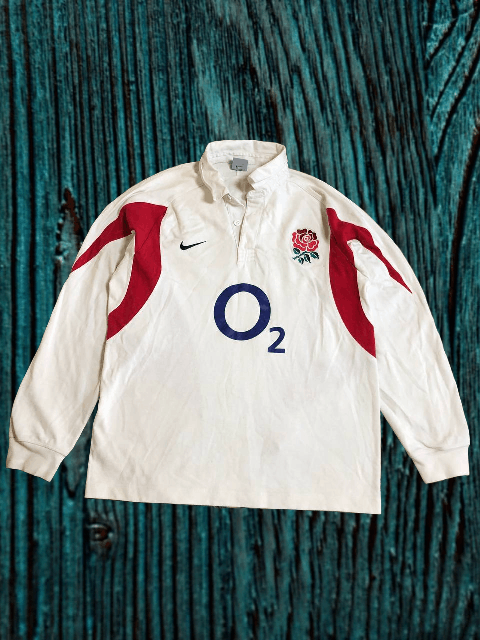Nike NIKE O2 ENGLAND Rugby Union HOME Long Sleeve Shirt Jersey Size US M / EU 48-50 / 2 - 1 Thumbnail