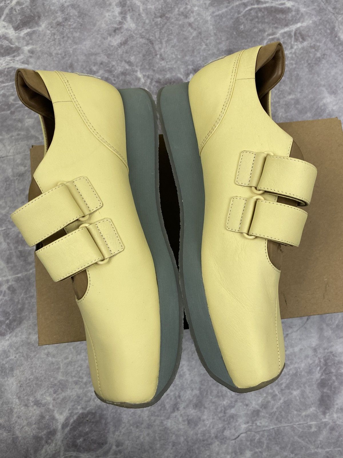 Eckhaus Latta Ugg X Eghaus Latta Square Toe Yellow Leather LowTop Sneakers Size US 11.5 / EU 44-45 - 4 Thumbnail