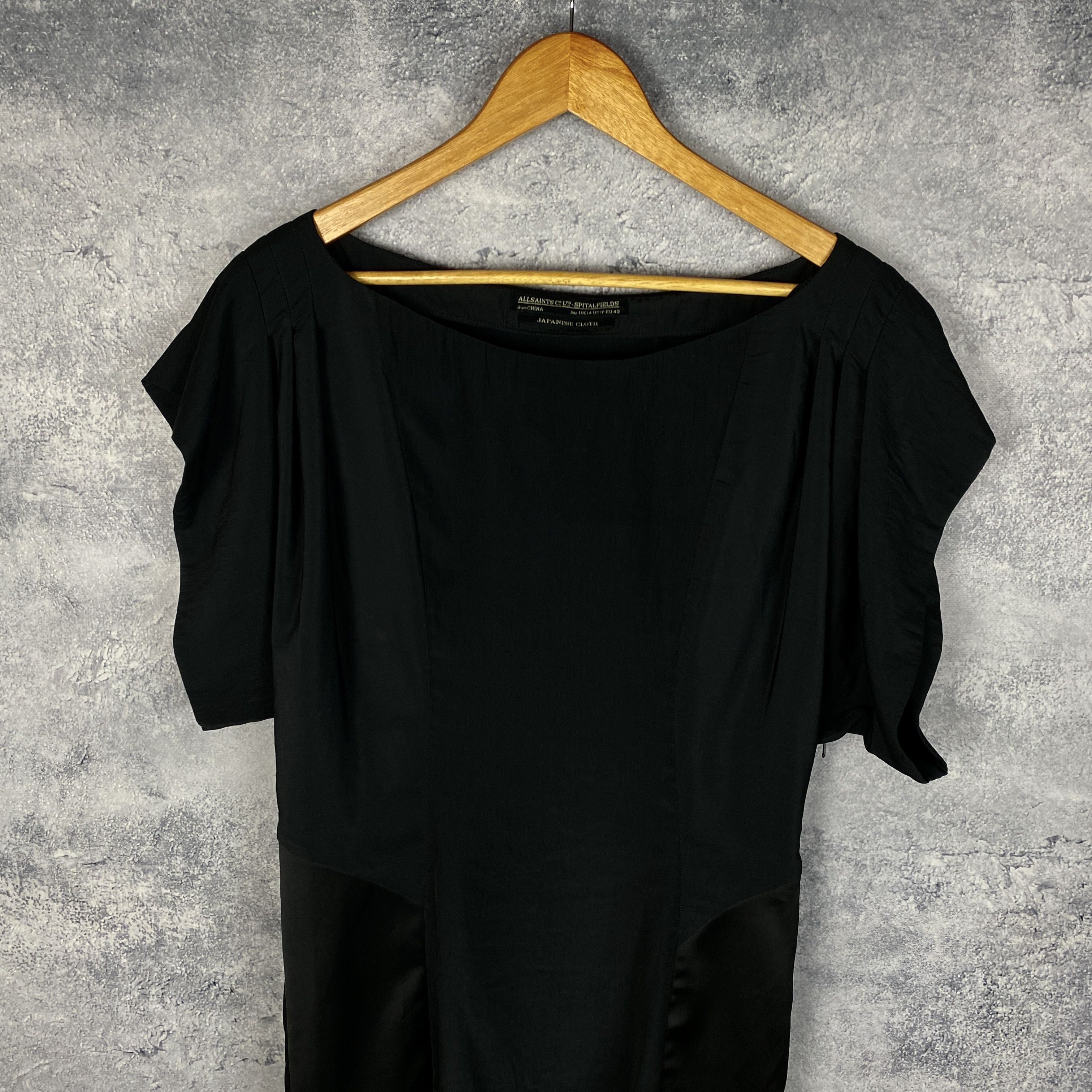 Allsaints Allsaints Dress Women's Size US 10 Black Short Sleeve Size L / US 10 / IT 46 - 2 Thumbnail