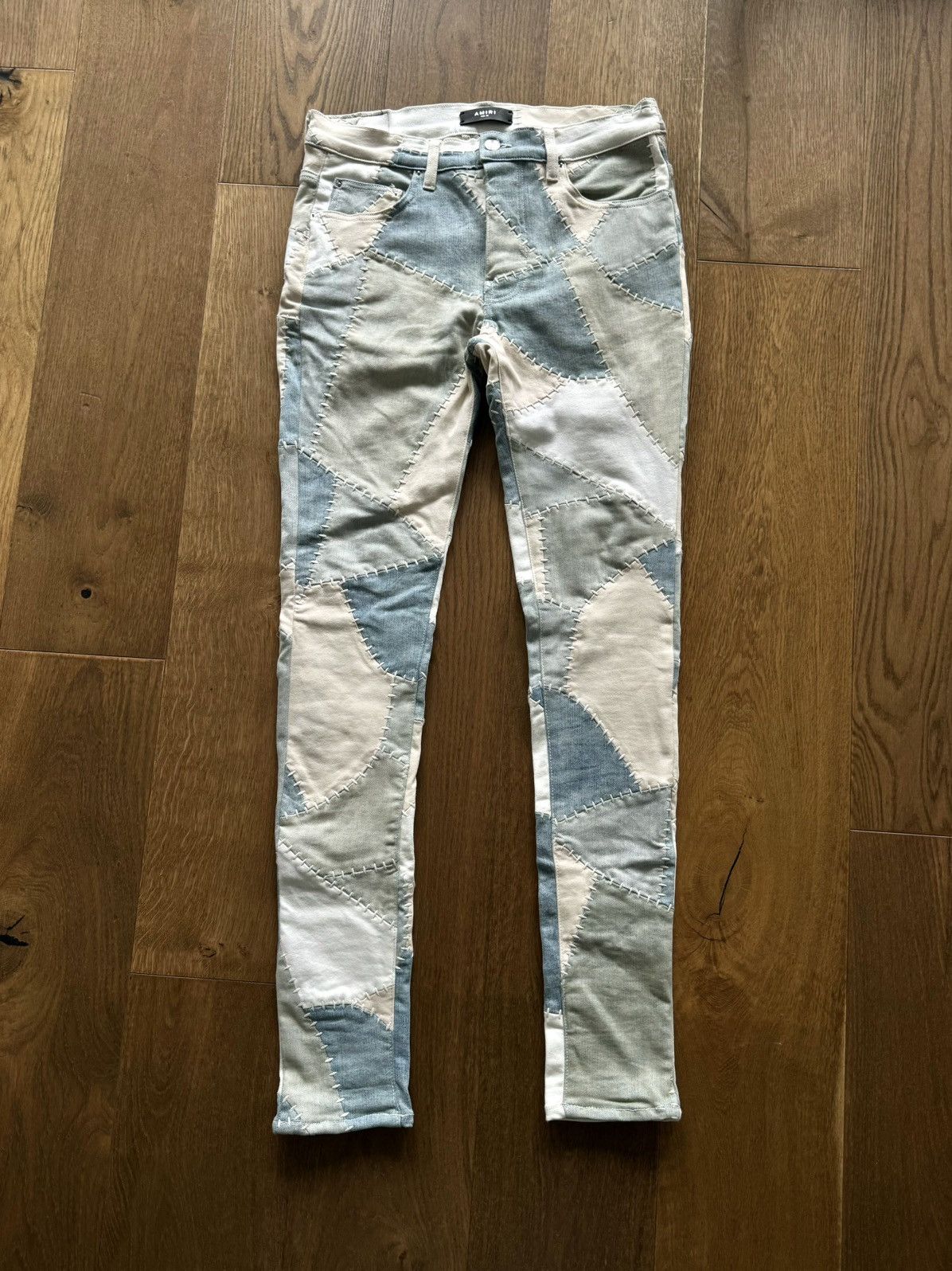 Amiri Amiri Jeans Patchwork Stitched Skinny Denim Size US 32 / EU 48 - 1 Thumbnail