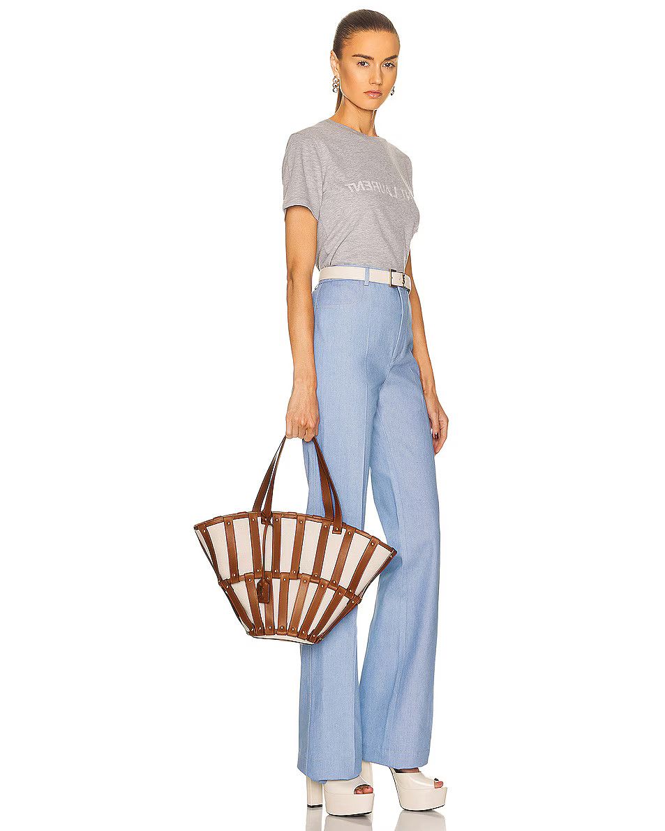 Saint Laurent Paris o1bcso1str0425 Size: OS/Beatrix Panier Cut in Greggio/Brick Size ONE SIZE - 5 Thumbnail