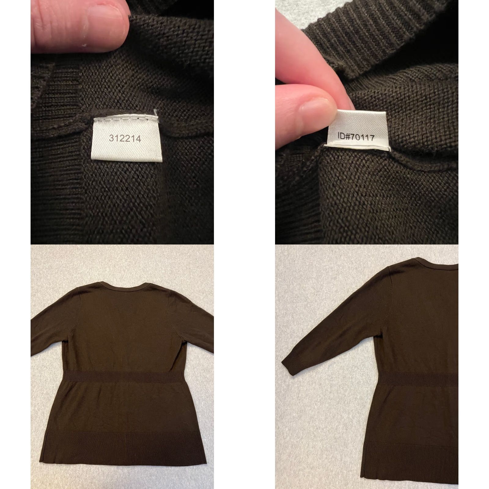 Ann Taylor Ann Taylor Cardigan Women XL Brown Wool Blend V Neck Button Front Size XL / US 12-14 / IT 48-50 - 8 Thumbnail