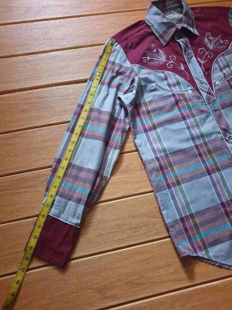 Eternal 💥Calgary Alberta caravan retro smile pocket western shirt Size US L / EU 52-54 / 3 - 8 Thumbnail