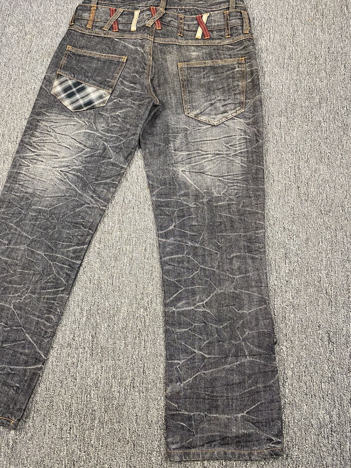 If Six Was Nine × Japanese Brand × Le Grande Bleu (L.G.B.) Nylaus Double Waist Flare Jean Size US 32 / EU 48 - 9 Thumbnail