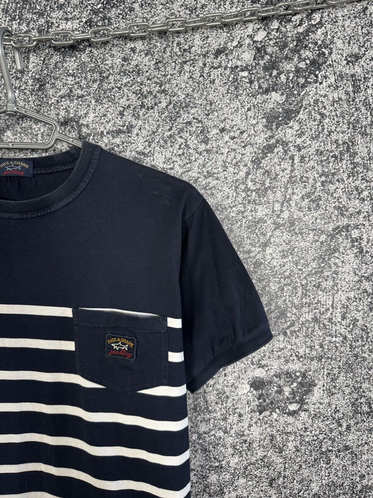 Paul & Shark Men’s Paul Shark Striped Short Sleeve T-Shirt Italy Size M Size US M / EU 48-50 / 2 - 2 Thumbnail