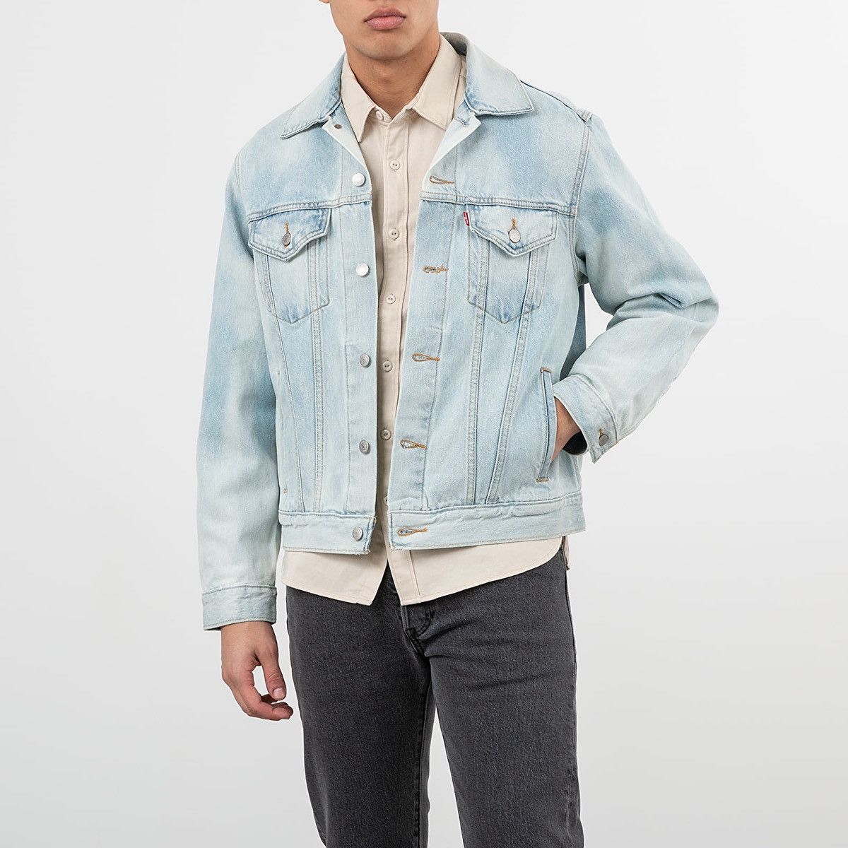 Japanese Brand Type 3 Denim Levis Style Light Blue Jacket By Wego Standard Size US M / EU 48-50 / 2 - 2 Thumbnail