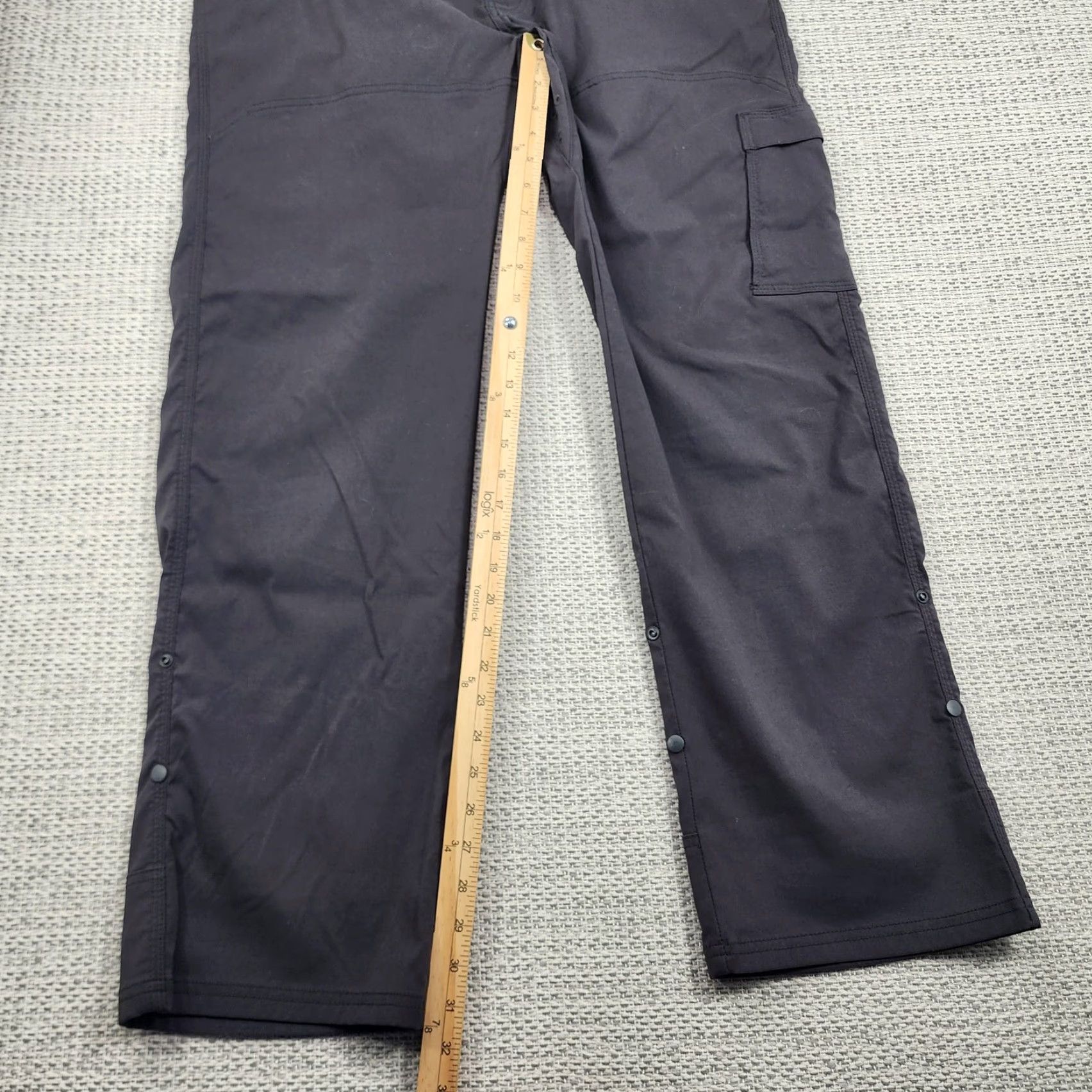 Prana prAna Pants Mens 36x32 Gray Cargo Hiking Outdoor Performance Snap Hem Travel Size US 36 / EU 52 - 6 Thumbnail