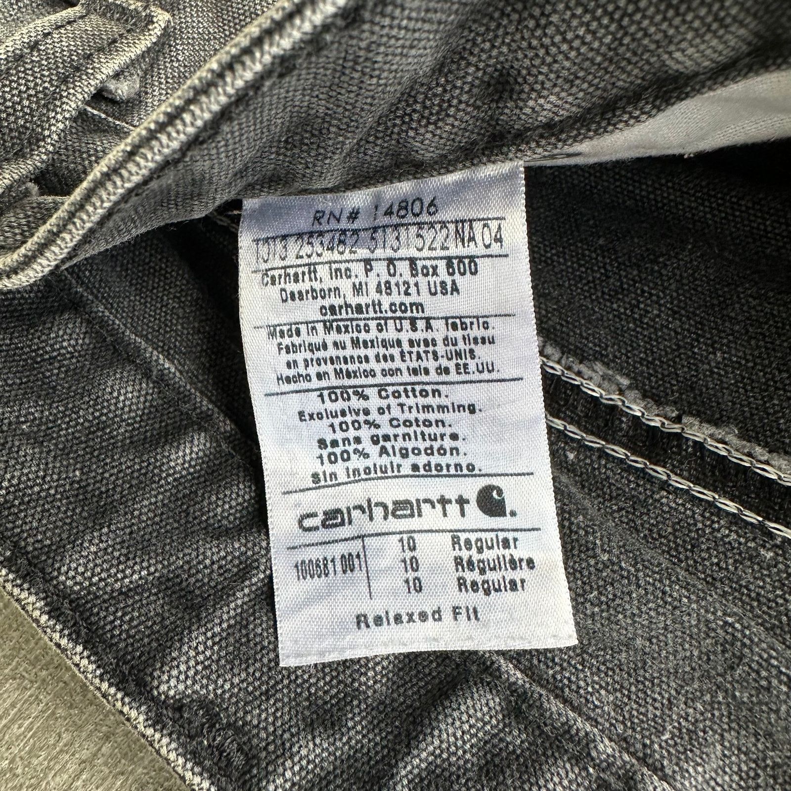 Carhartt × Vintage Carhartt WOMENS black double knee work wear carpenter pants Size US 33 - 4 Thumbnail