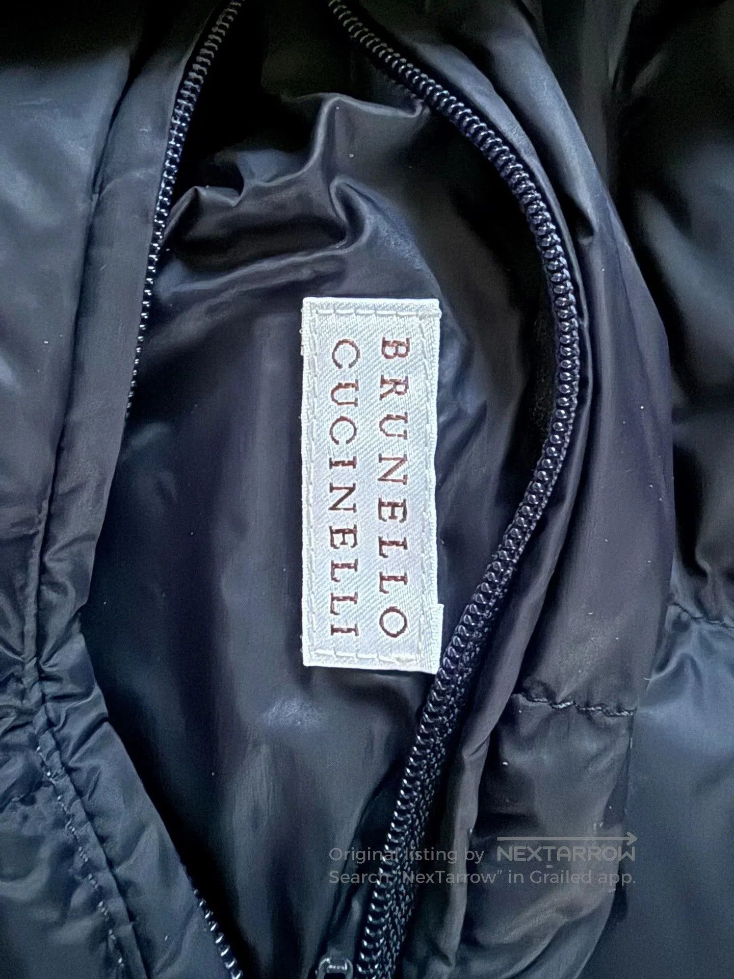 Brunello Cucinelli men’s down leather jacket with hood. Size US M / EU 48-50 / 2 - 5 Thumbnail