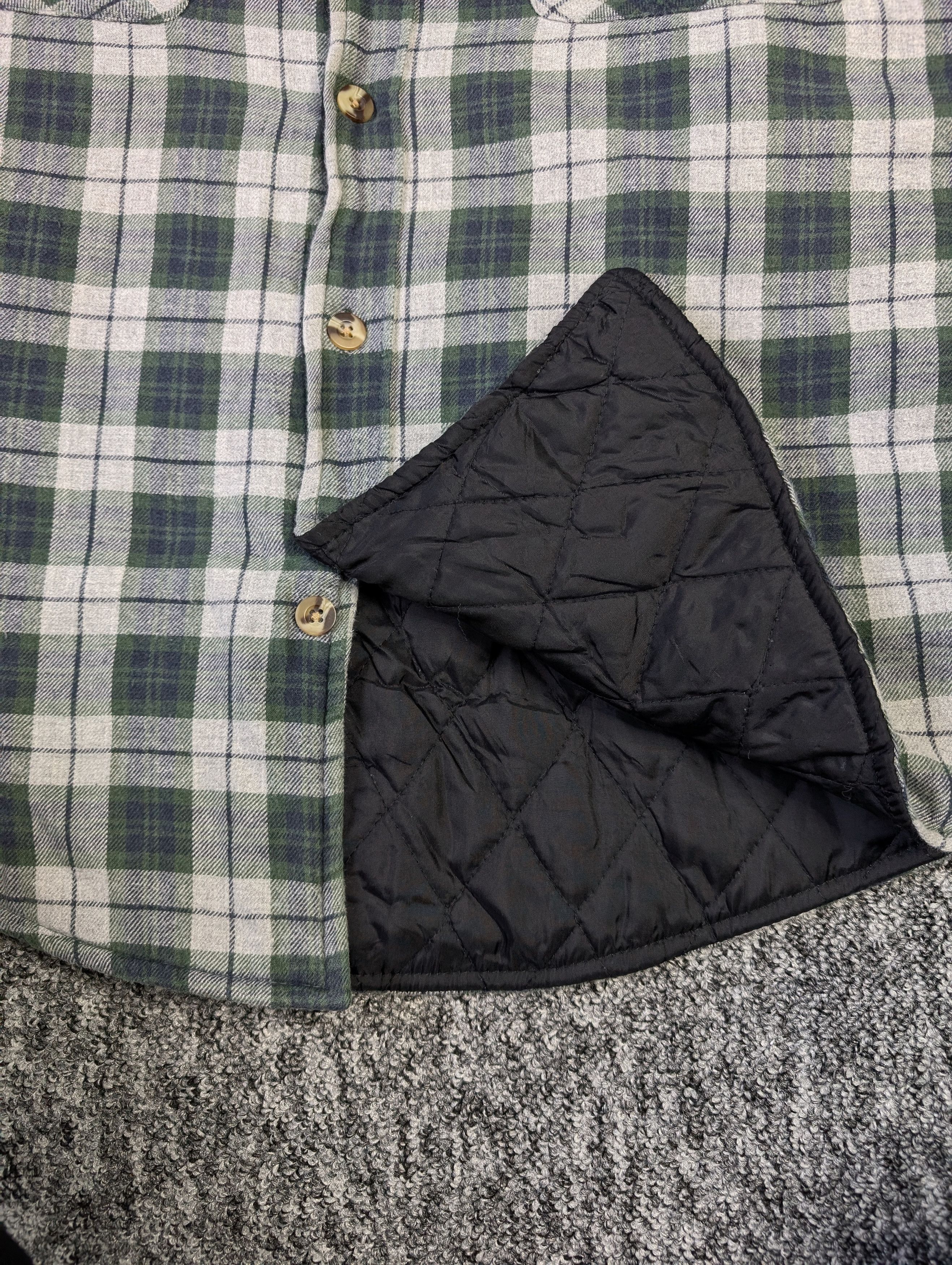 Designer × Vintage vtg Ozark Trail quilt lined plaid flannel work camp shirt Size US L / EU 52-54 / 3 - 2 Thumbnail