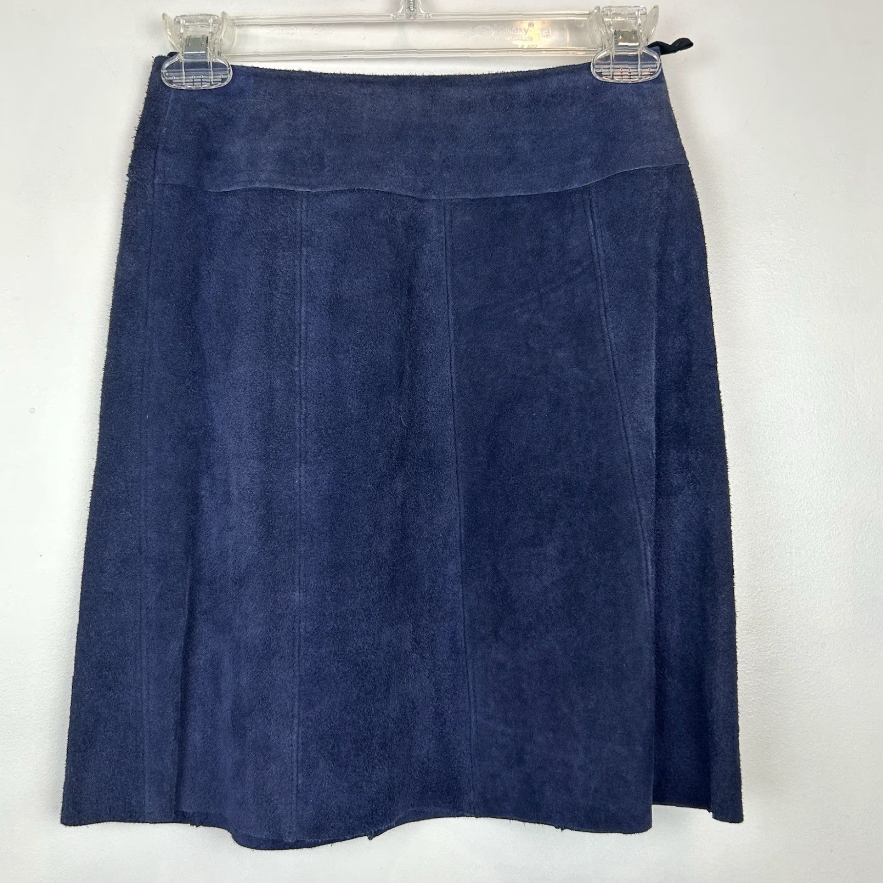Vintage VINTAGE Suede Skirt Jacket Leather Set Blue Vest 60s Rock Boho 2 Piece Womens S Size 28" / US 6 / IT 42 - 6 Thumbnail