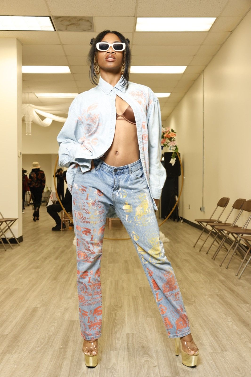 Other Custom Crazy Sample Print Jeans Size US 34 / EU 50 - 3 Thumbnail