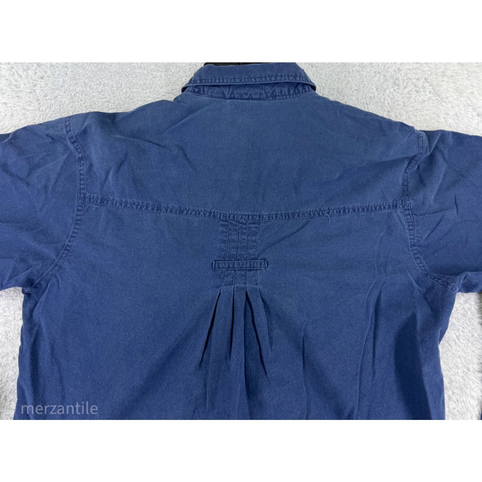 Vintage White Oak Shirt Men Large Blue Button Up Long Sleeve Pockets 100% Cotton Workwer Size US L / EU 52-54 / 3 - 6 Thumbnail