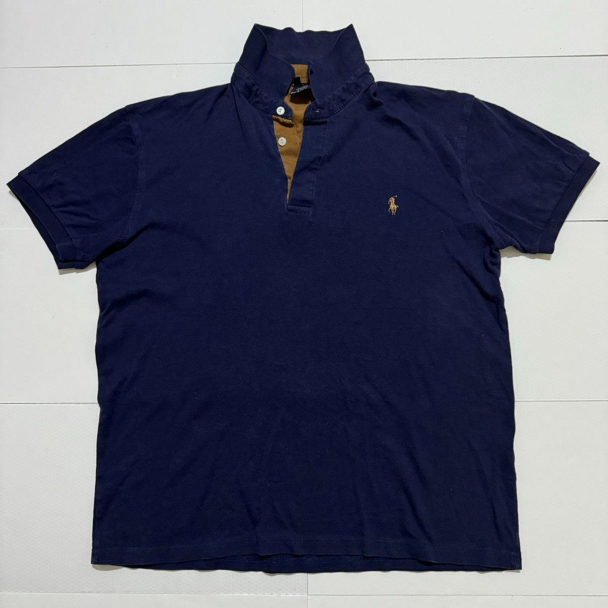 Polo Ralph Lauren × Vintage Vintage Polo Ralph Lauren Blue Polo Shirt Men’s Pony Classic Size US XL / EU 56 / 4 - 1 Thumbnail