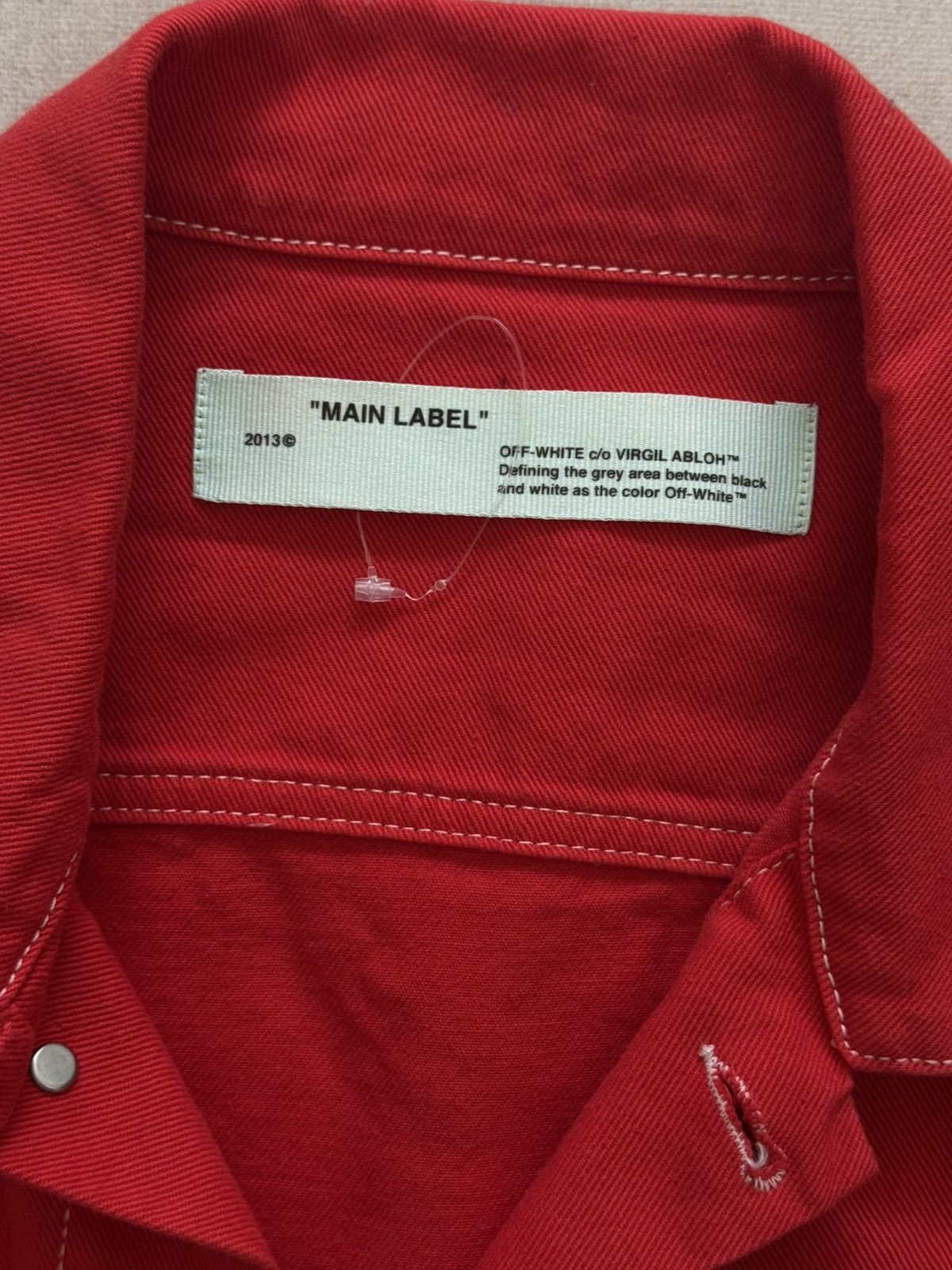 Off-White Off-White Red Denim Jacket Blue Skull Graphic Back Size US S / EU 44-46 / 1 - 5 Thumbnail