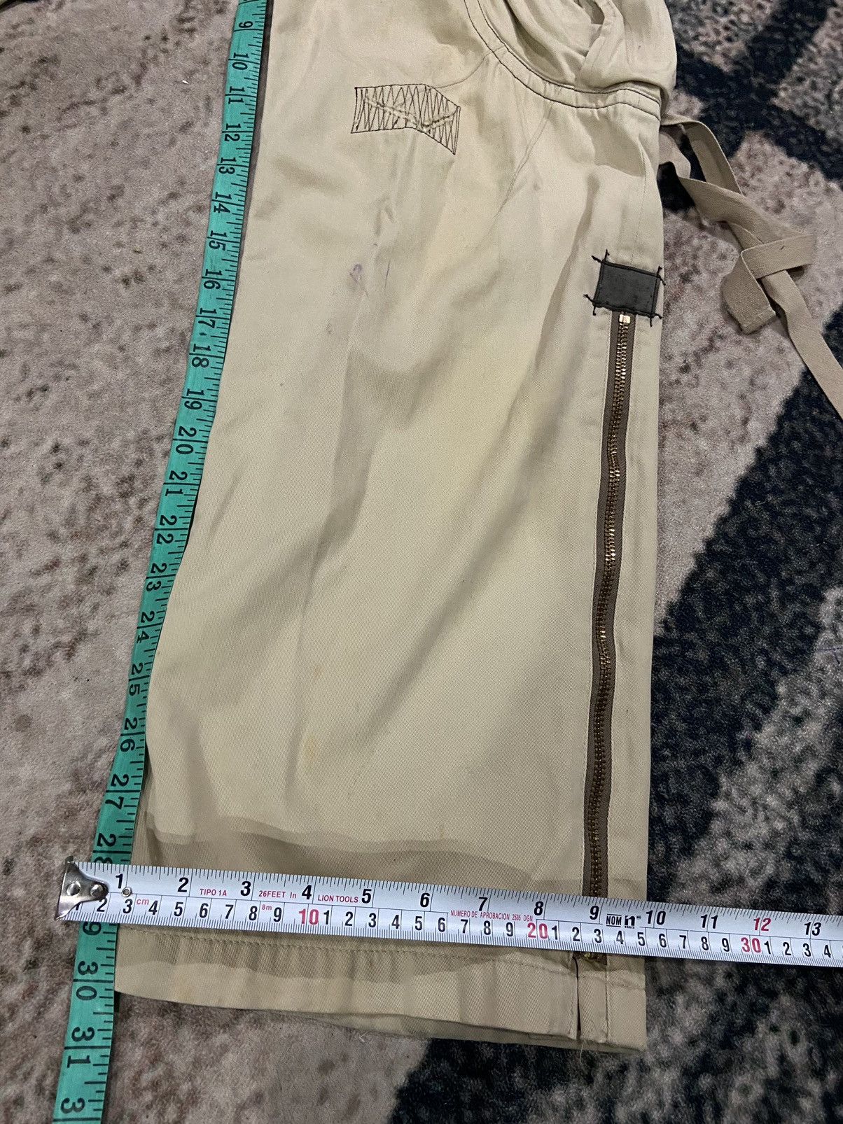If Six Was Nine 🔥 Crystal Bush Cargo pants bondage hysteria distressed Size US 35 - 18 Thumbnail