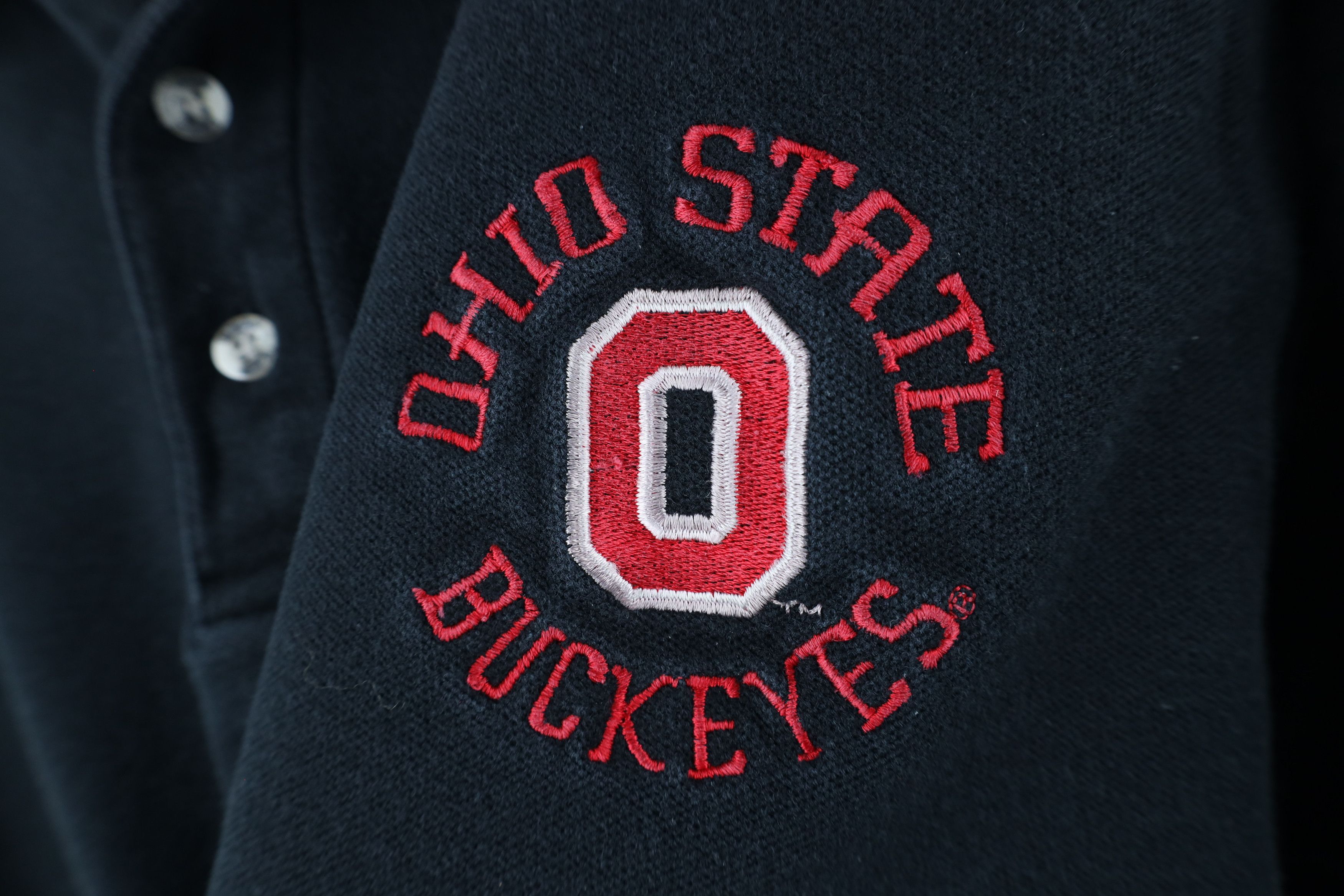 Vintage Vintage 90s Spell Ohio State University Football Polo Black Size US M / EU 48-50 / 2 - 4 Thumbnail