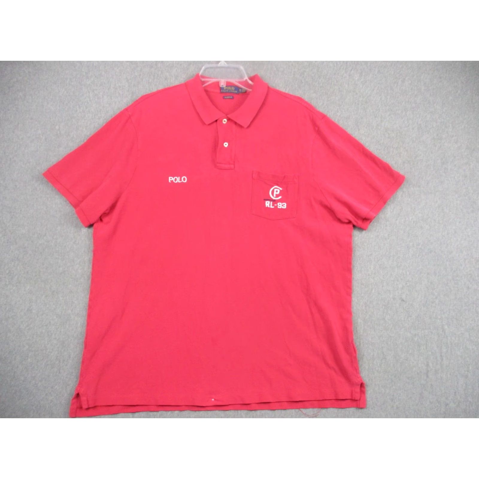Polo Ralph Lauren Polo Ralph Lauren Polo Shirt Mens XL Pink Classic Fit RL-93 Pocket Logo Size US XL / EU 56 / 4 - 2 Thumbnail
