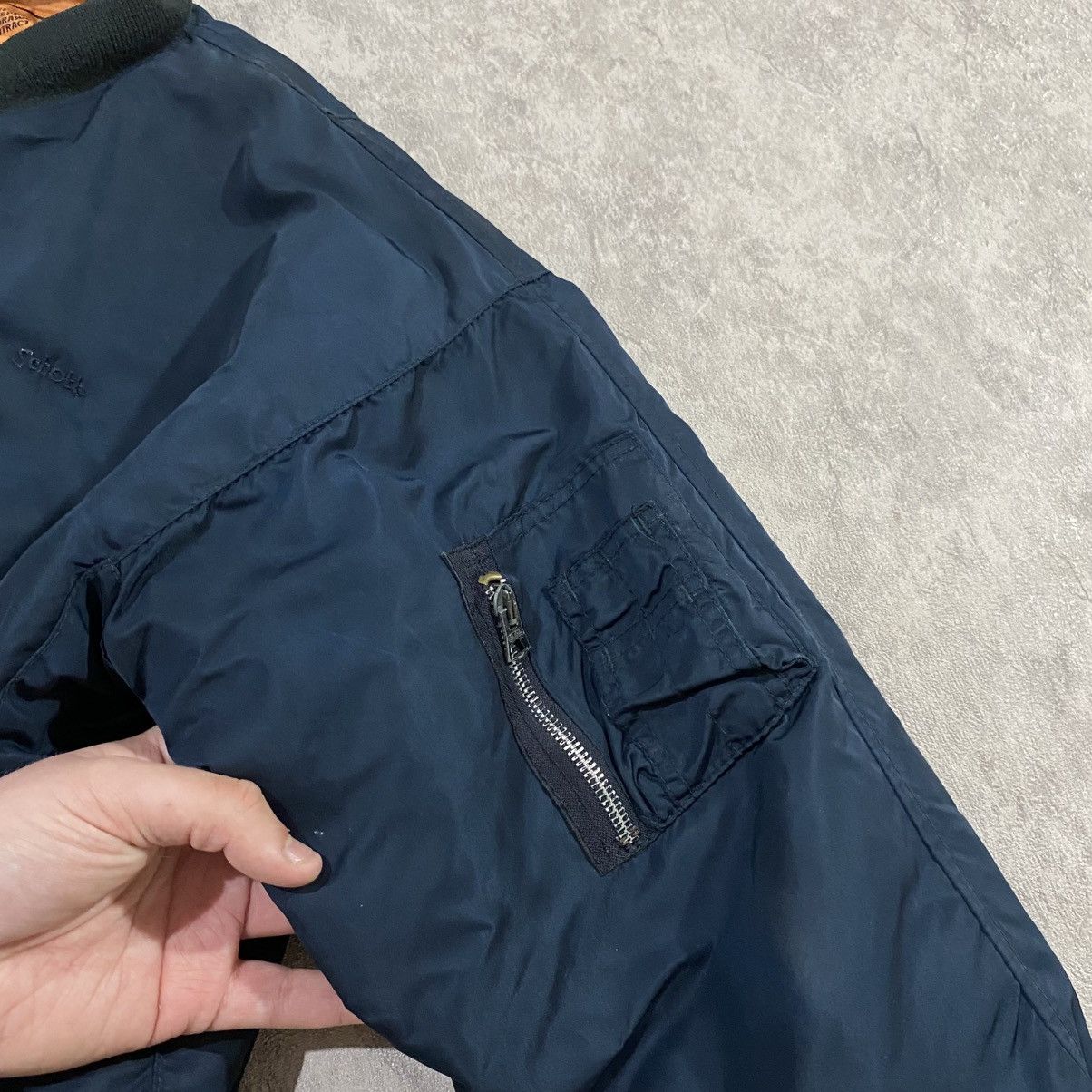 Schott Vintage Schott Flyer Bomber Navy w/ Removable Vest Lining Size US S / EU 44-46 / 1 - 6 Thumbnail