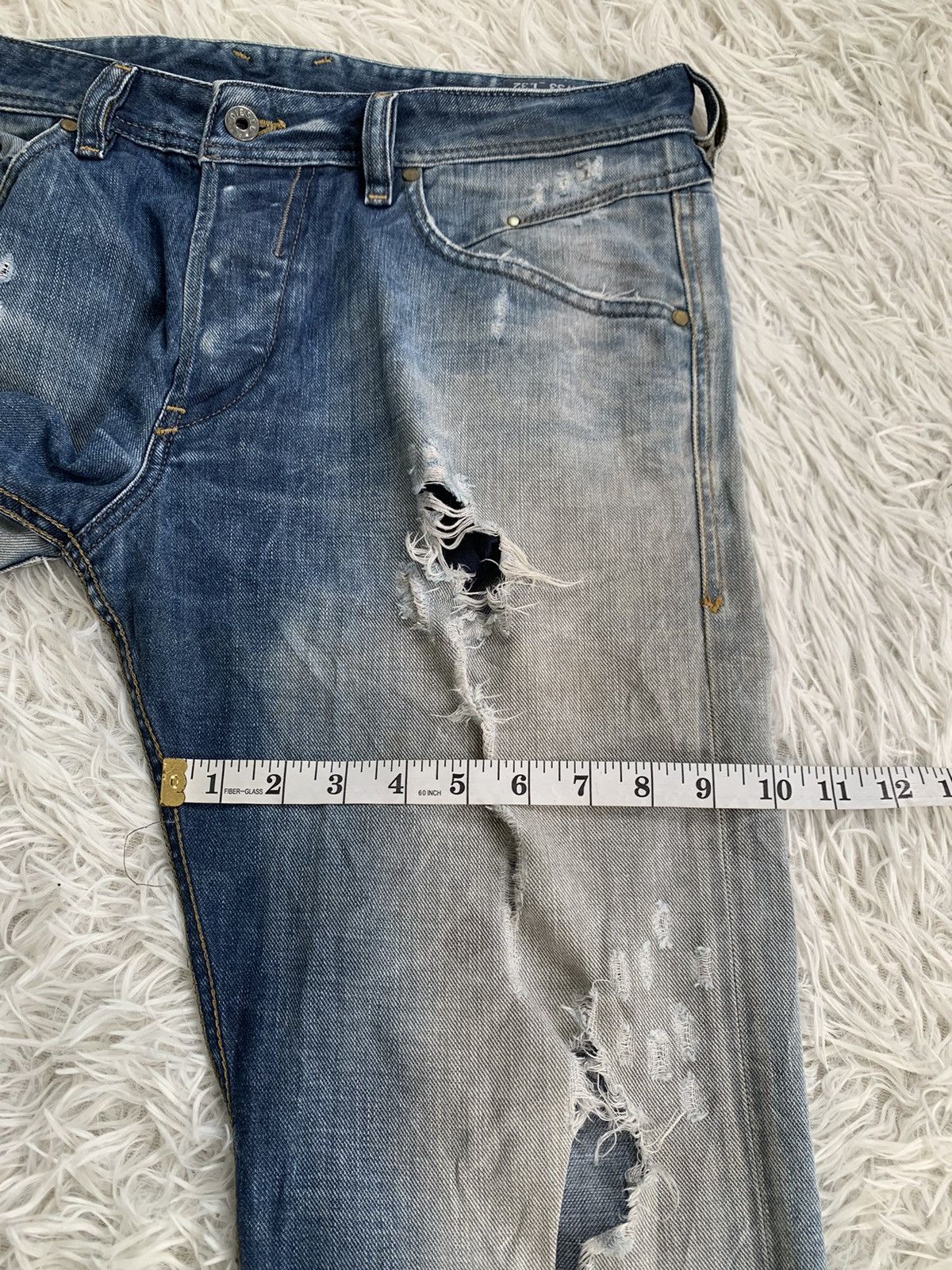 Diesel Distress Diesel Blue Eyecons 2014/1 Edition Denim Pant Size US 35 - 19 Thumbnail