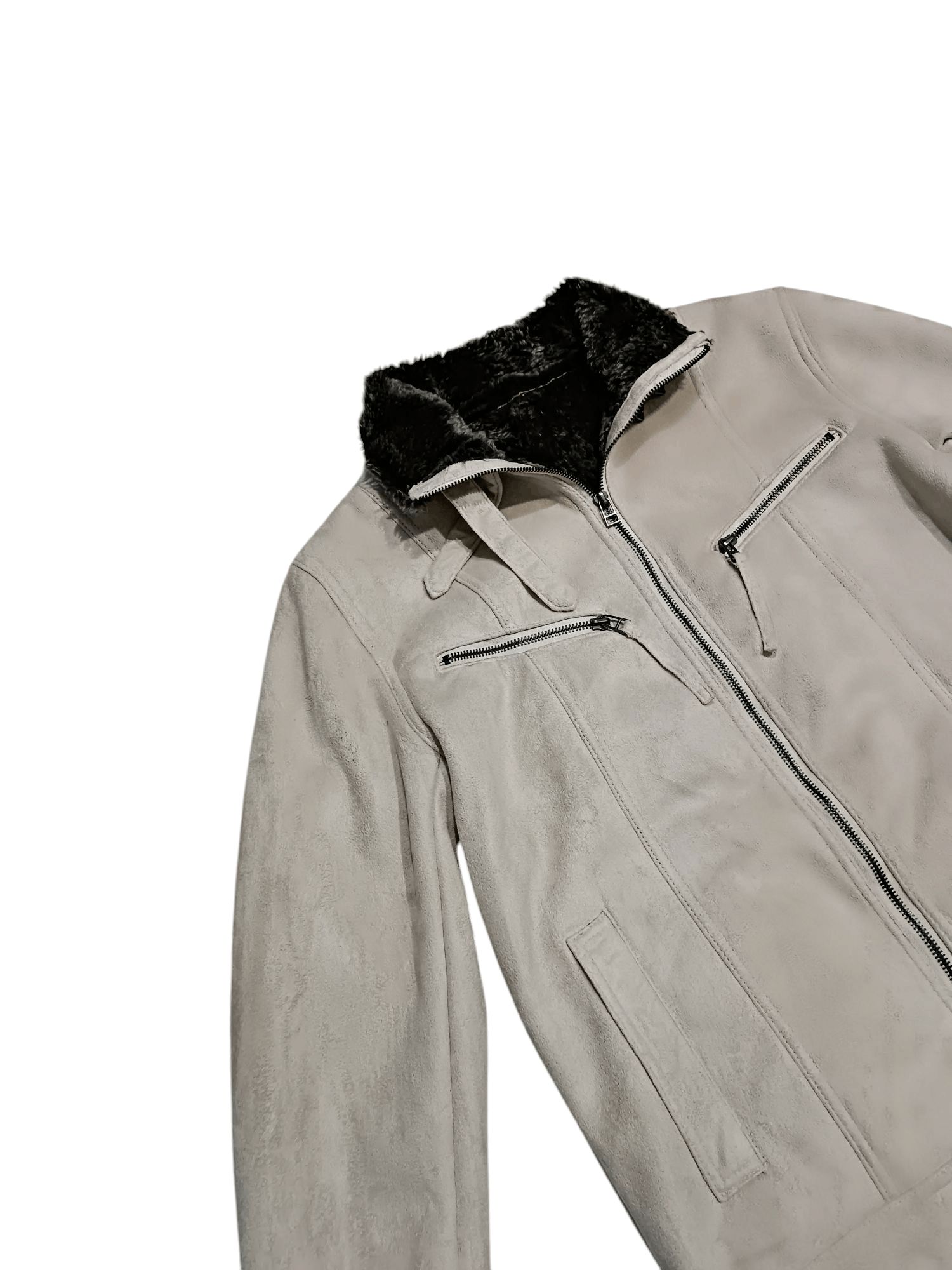 Japanese Brand Japanese Brand Faux Fur Leather Jacket Beige Size US M / EU 48-50 / 2 - 4 Thumbnail