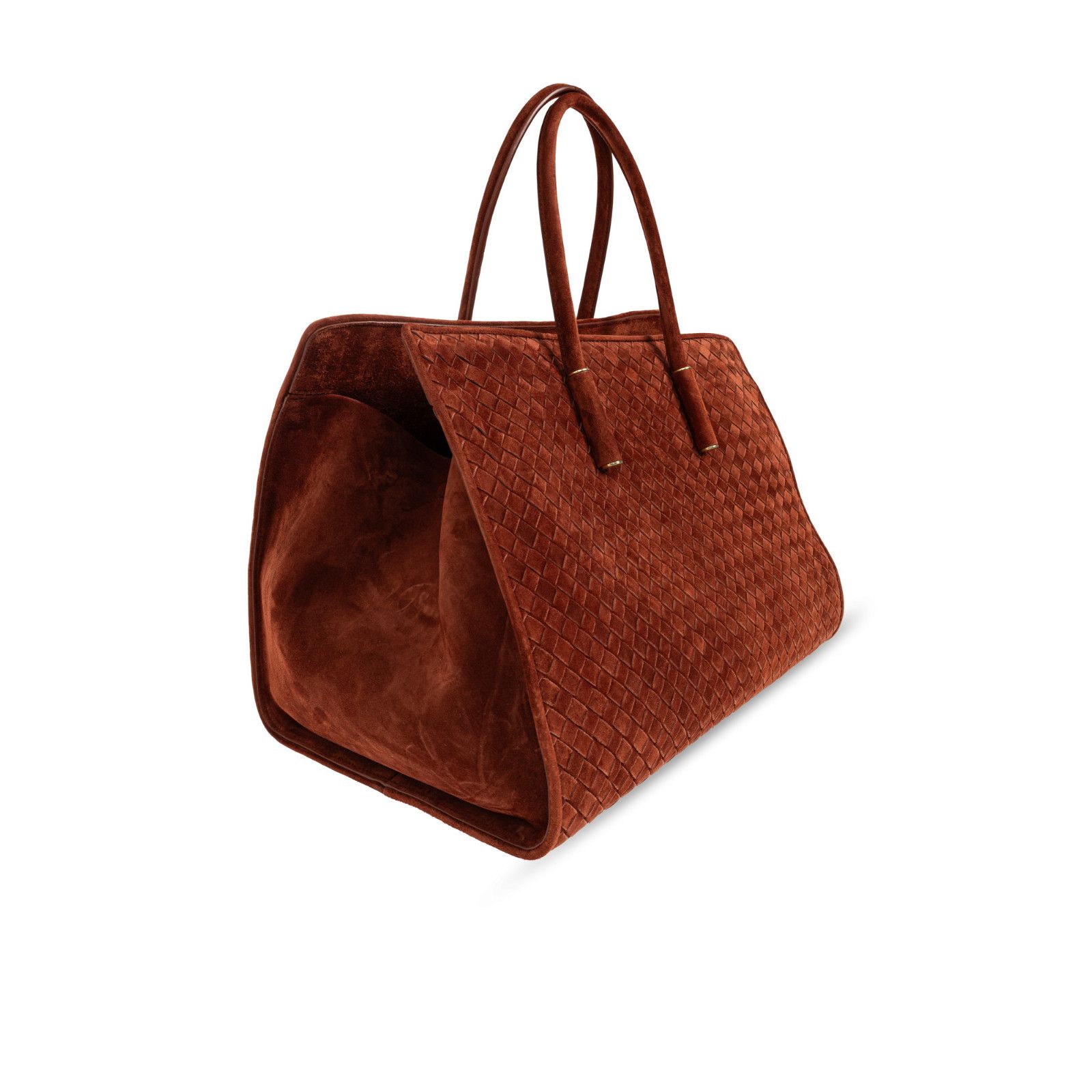 Bottega Veneta BOTTEGA VENETA Barbara $5900 Rust Suede Tote Bag New & Authe Size ONE SIZE - 3 Thumbnail