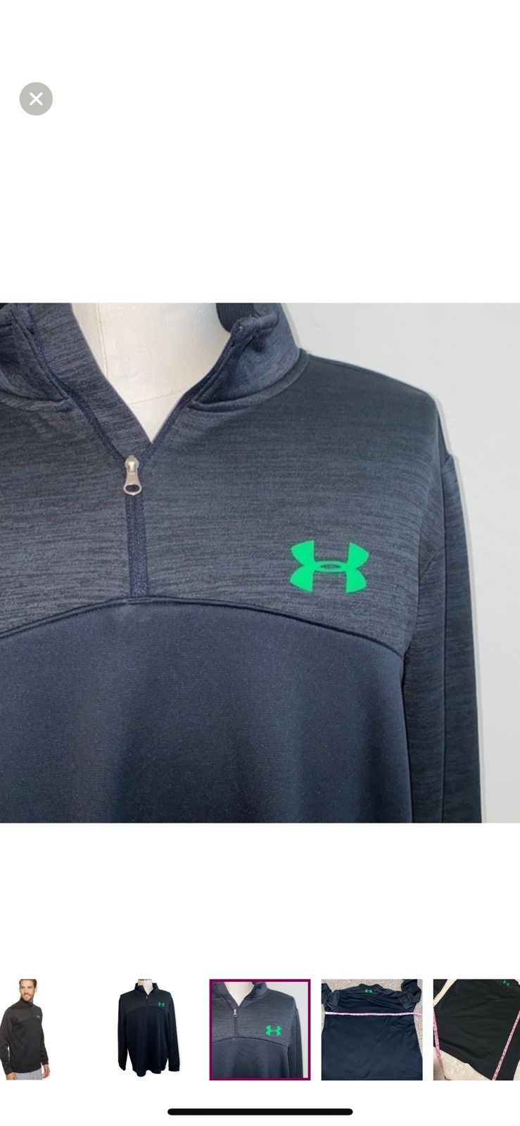 Under Armour Under armour large fleece 1/4 zip sweatshirt Size US L / EU 52-54 / 3 - 6 Thumbnail