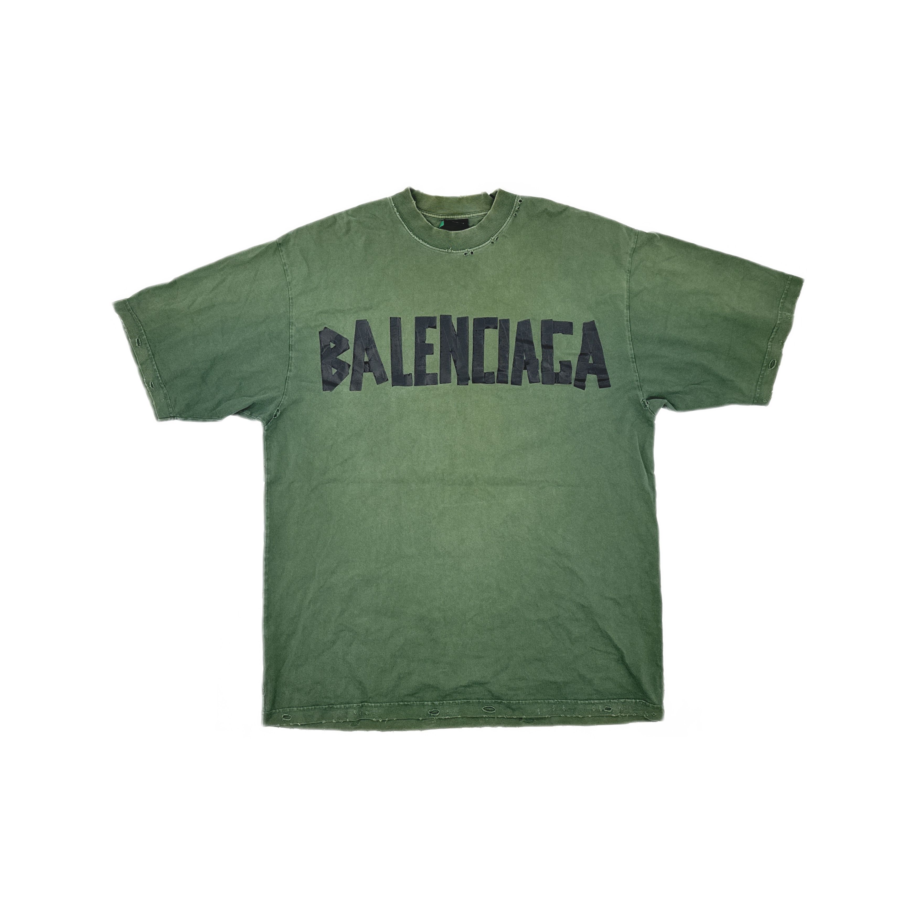 Balenciaga Balenciaga Logo Distressed T-Shirt Size M Size US M / EU 48-50 / 2 - 1 Thumbnail