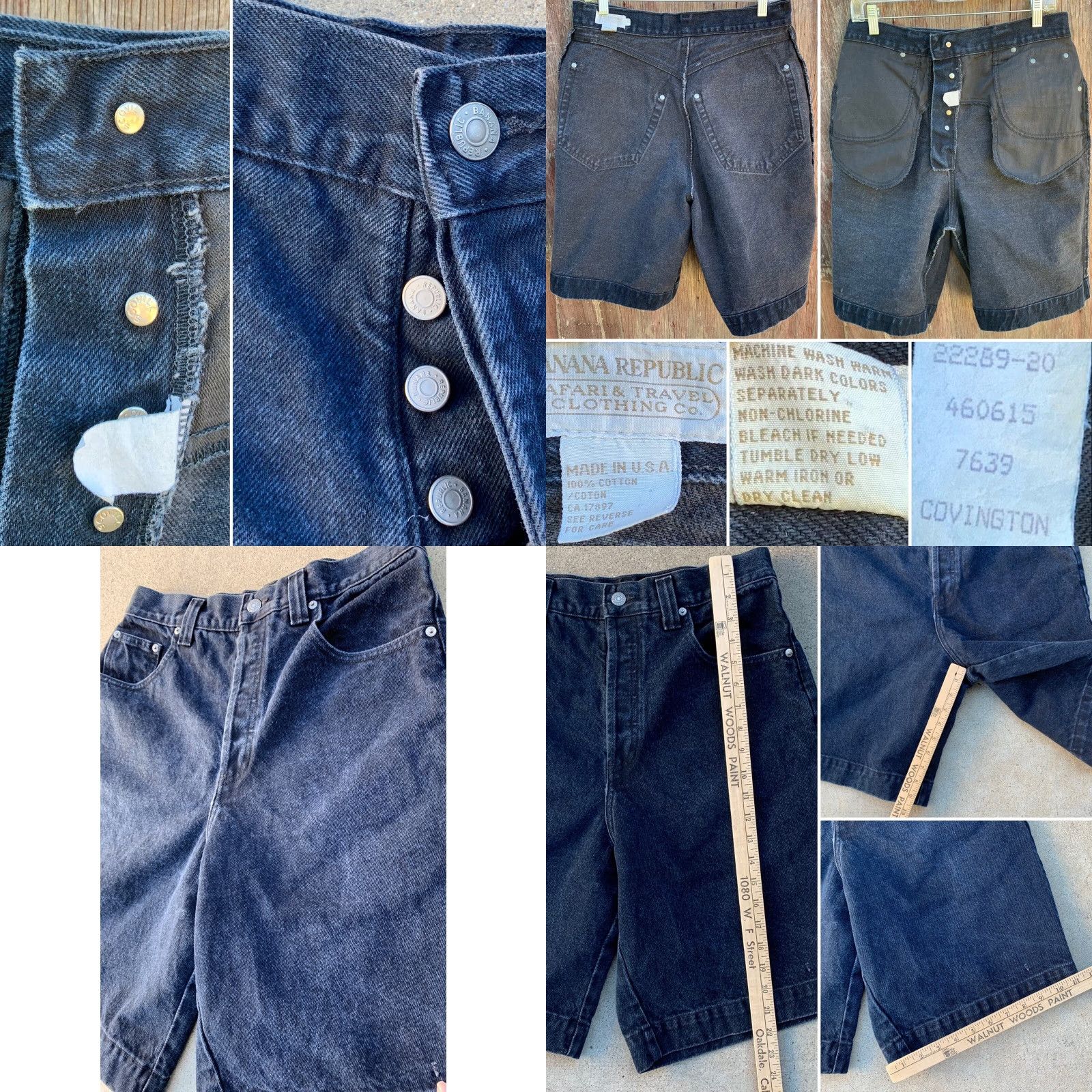 Banana Republic vtg Banana Republic Safari & Travel Co denim shorts Jorts 80s Size 12 Blue Denim 5 pocket Button fly Mens Womens Boys Girls Size 34" / US 12 / IT 48 - 8 Thumbnail