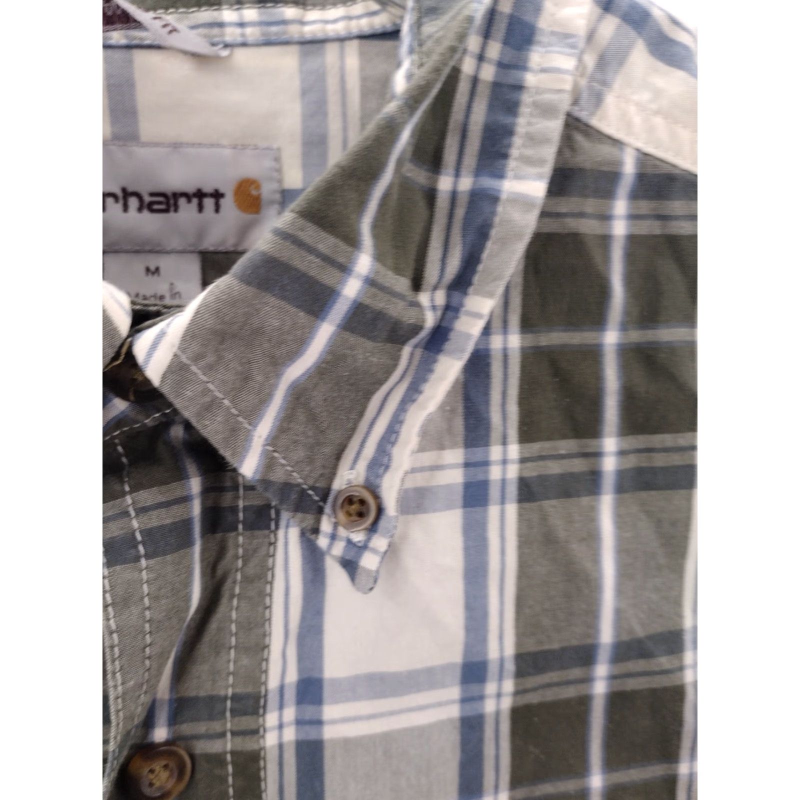 Carhartt Carhartt Button-Up Shirt Mens M Plaid Multicolor Cotton Blend Relaxed Pockets Button-Down Collar-Down Pop Brand: Carhartt Size US M / EU 48-50 / 2 - 4 Thumbnail