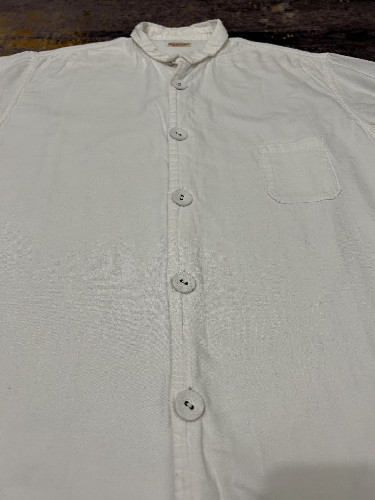 Kapital Kapital Long Sleeve Big Button White Shirt Size US M / EU 48-50 / 2 - 3 Thumbnail