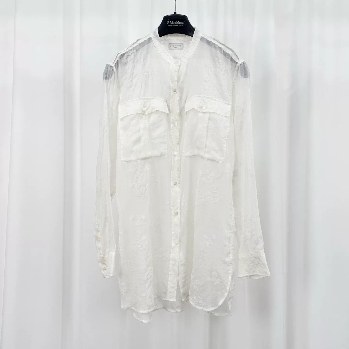 Dries Van Noten Dries Van Noten Silk Embossed Shirt Size XS / US 0-2 / IT 36-38 - 1 Thumbnail