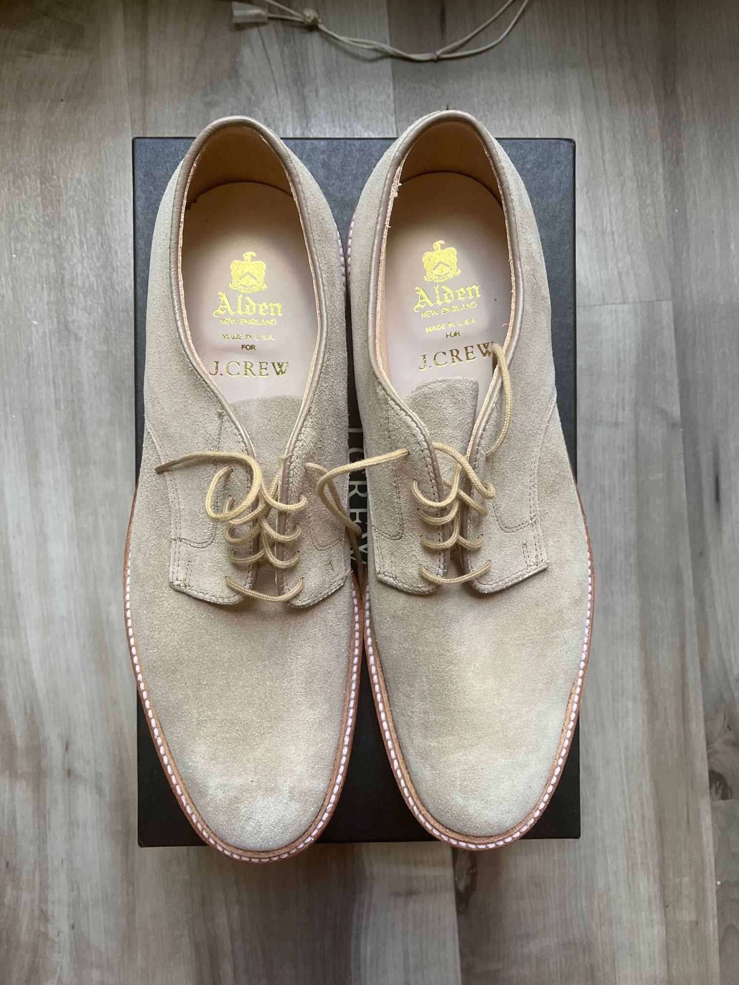 Alden × J.Crew Alden X J. Crew Sand Suede Plain Toe Bluchers Size US 11.5 / EU 44-45 - 3 Thumbnail